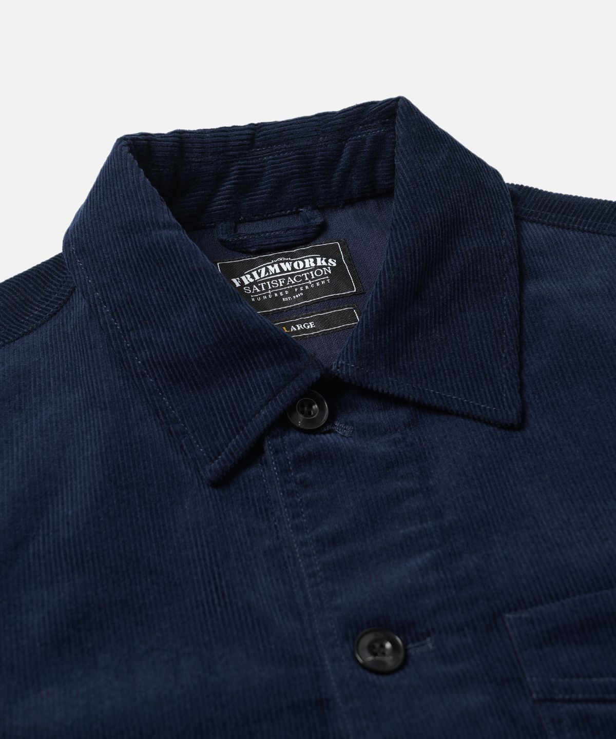 프리즘웍스(FRIZMWORKS) CORDUROY FRENCH WORK JACKET _ NAVY