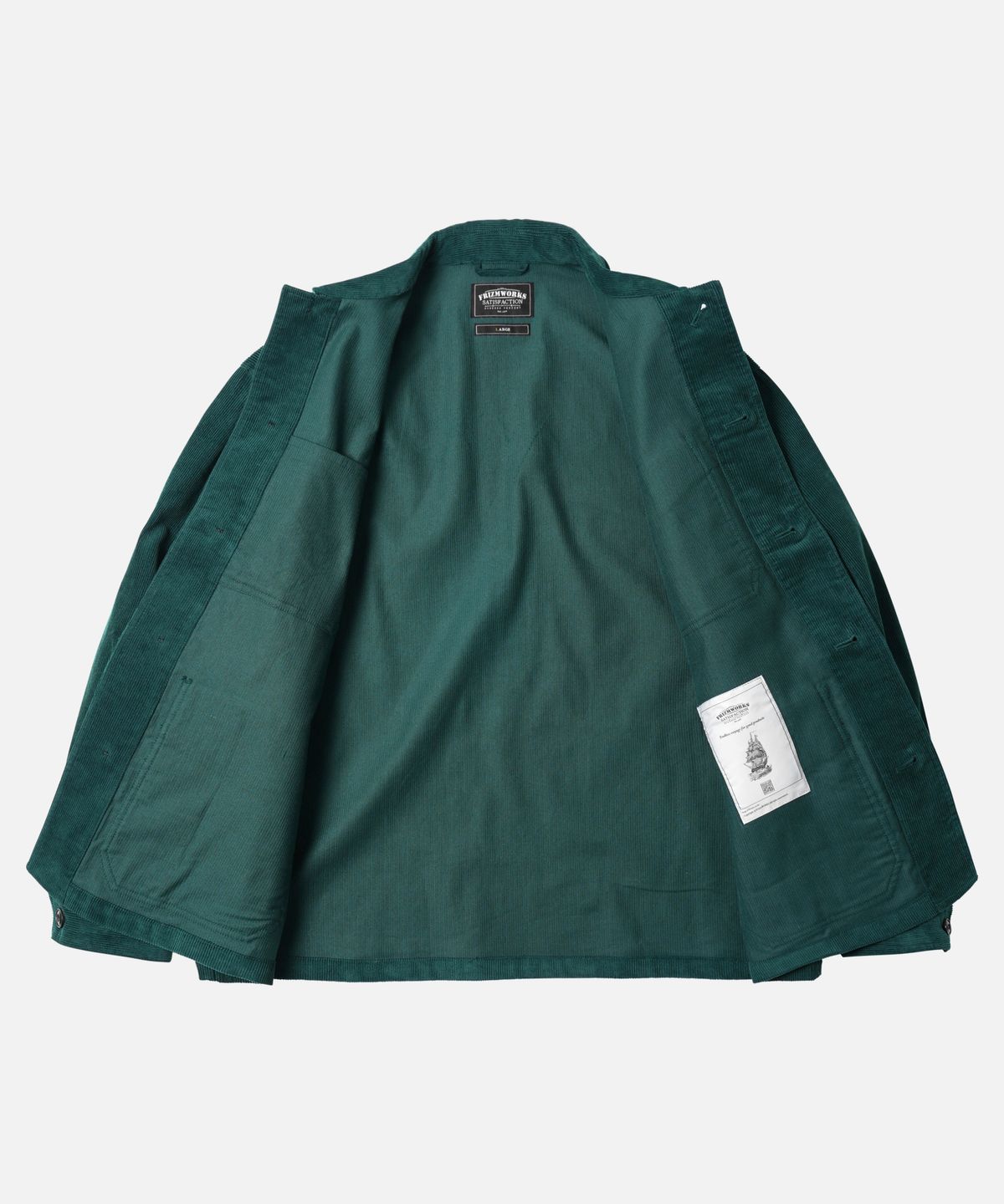 프리즘웍스(FRIZMWORKS) CORDUROY FRENCH WORK JACKET _ DARK GREEN