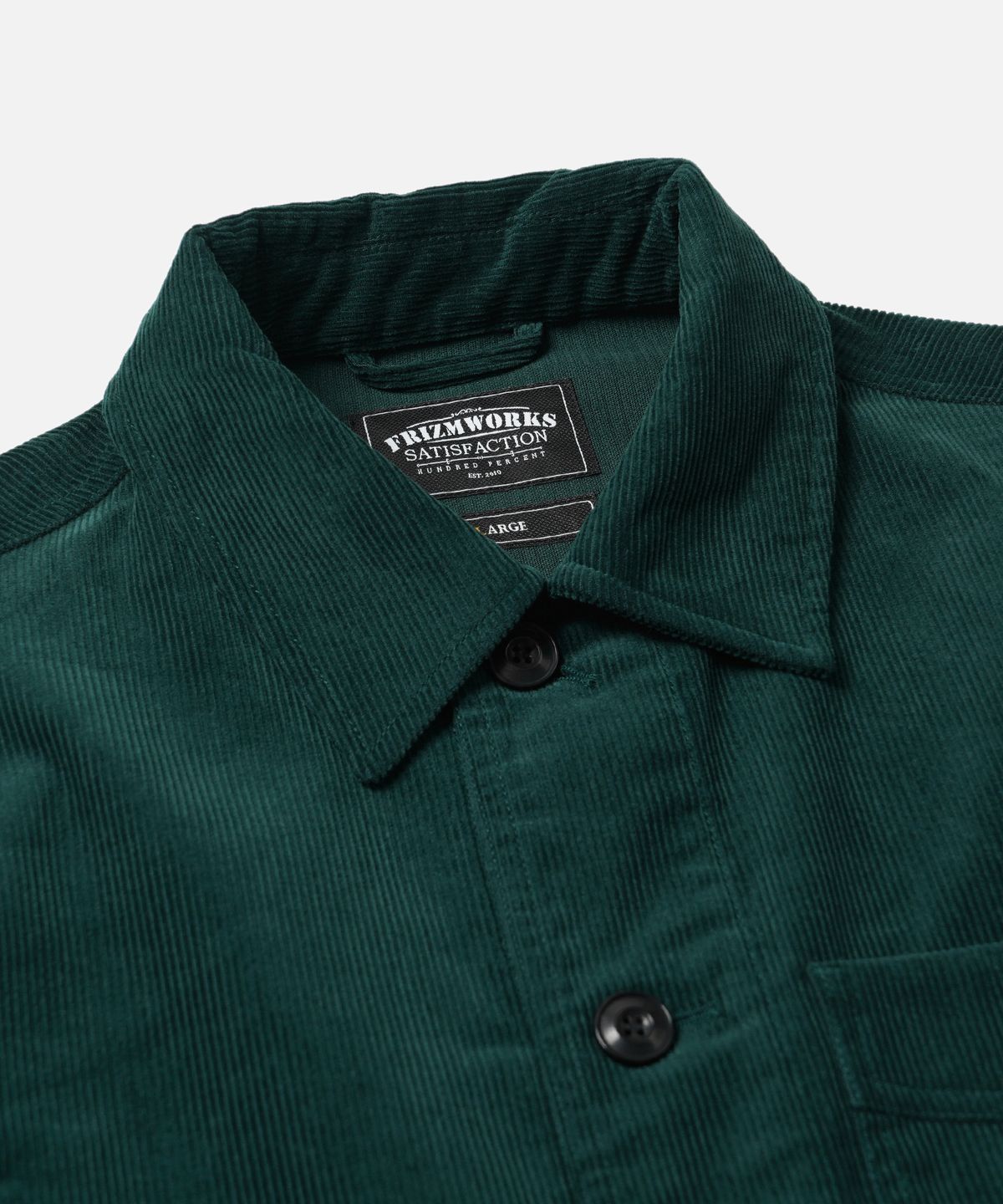 프리즘웍스(FRIZMWORKS) CORDUROY FRENCH WORK JACKET _ DARK GREEN