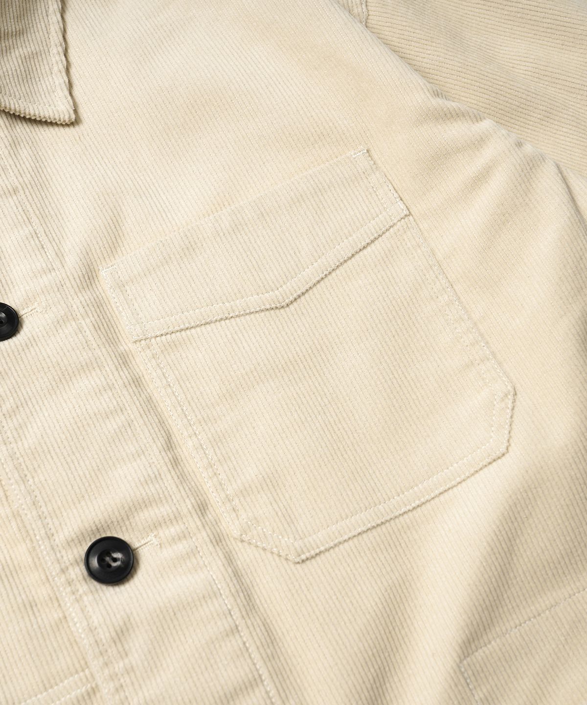 프리즘웍스(FRIZMWORKS) CORDUROY FRENCH WORK JACKET _ CREAM