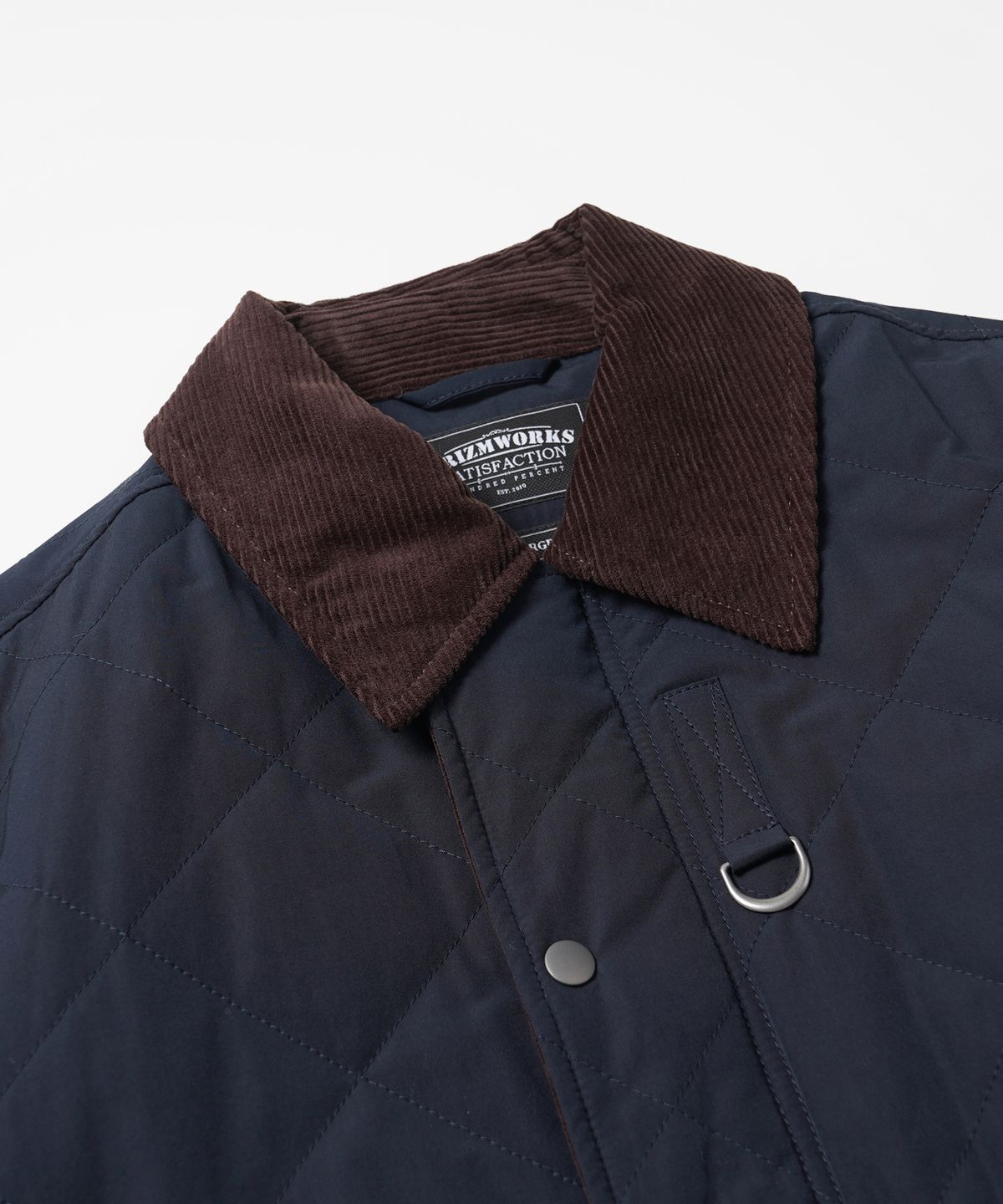 프리즘웍스(FRIZMWORKS) QUILTED HERITAGE HUNTING JACKET _ NAVY