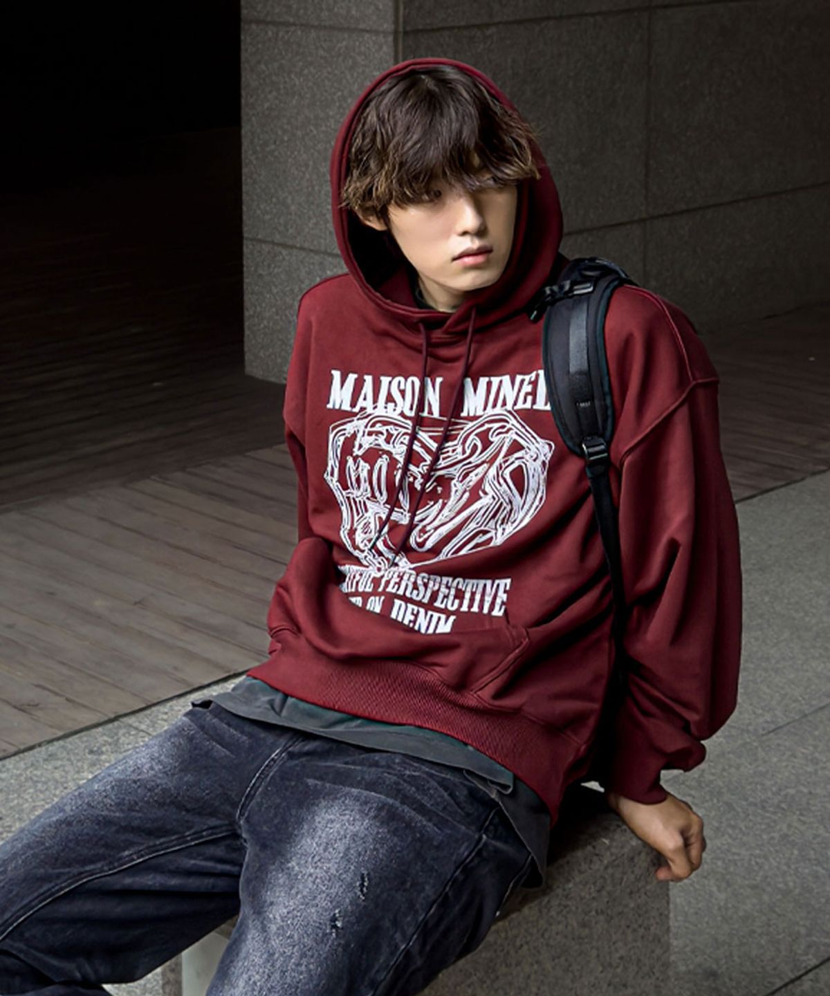 메종미네드(MAISON MINED) [8COLOR] DOODLE HEART HOODIE