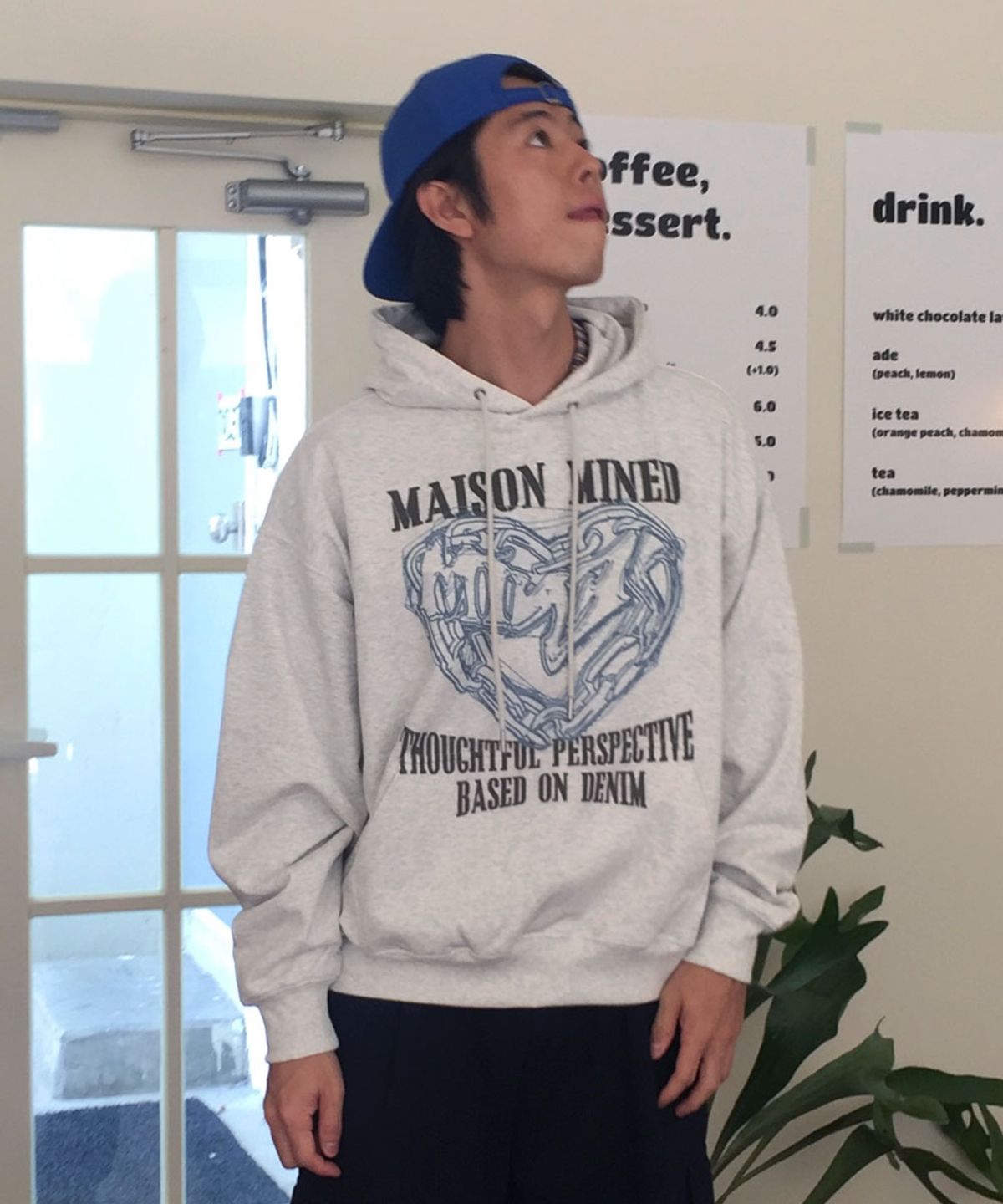 메종미네드(MAISON MINED) [8COLOR] DOODLE HEART HOODIE