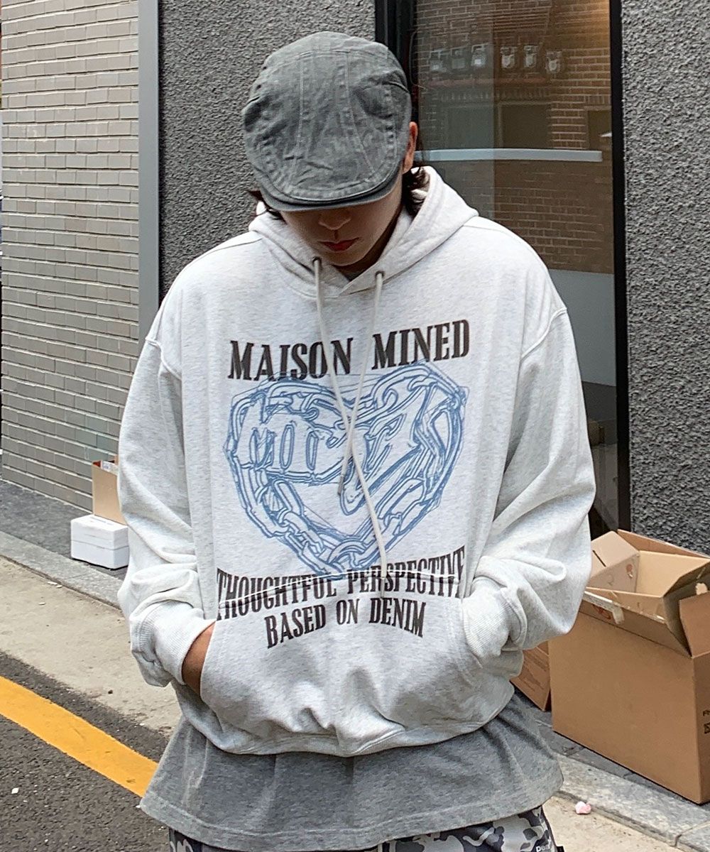 MUSINSA | MAISON MINED [5COLOR] DOODLE HEART HOODIE