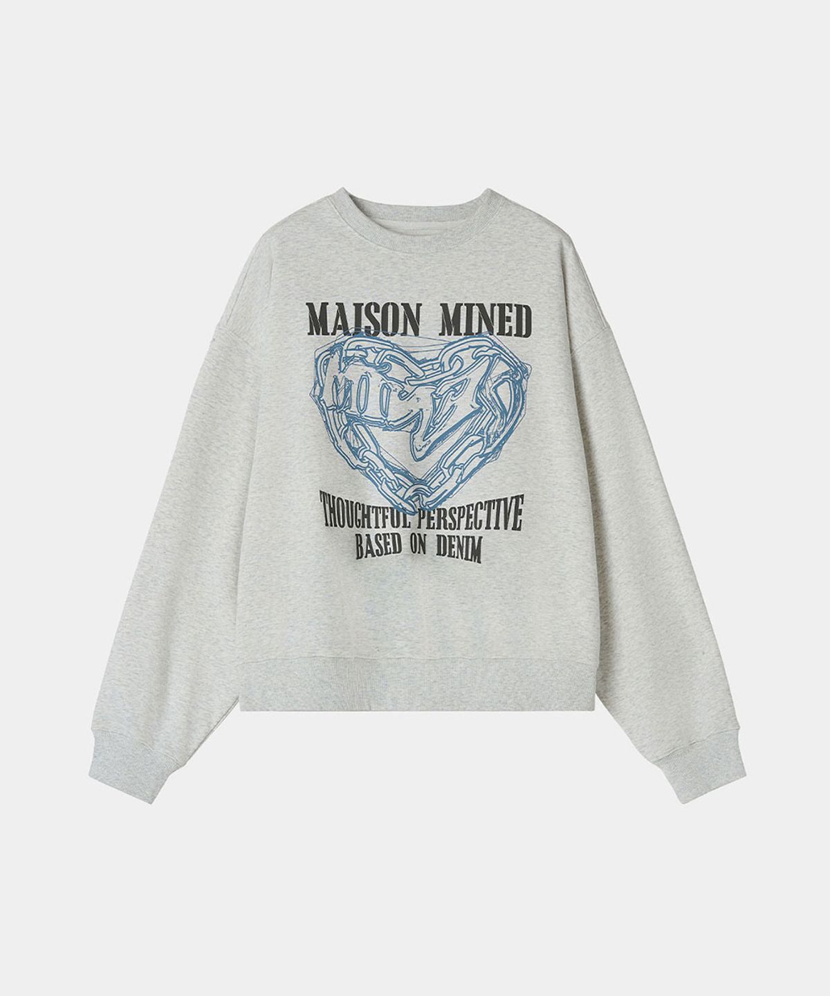 메종미네드(MAISON MINED) [4COLOR] DOODLE HEART SWEATSHIRTS