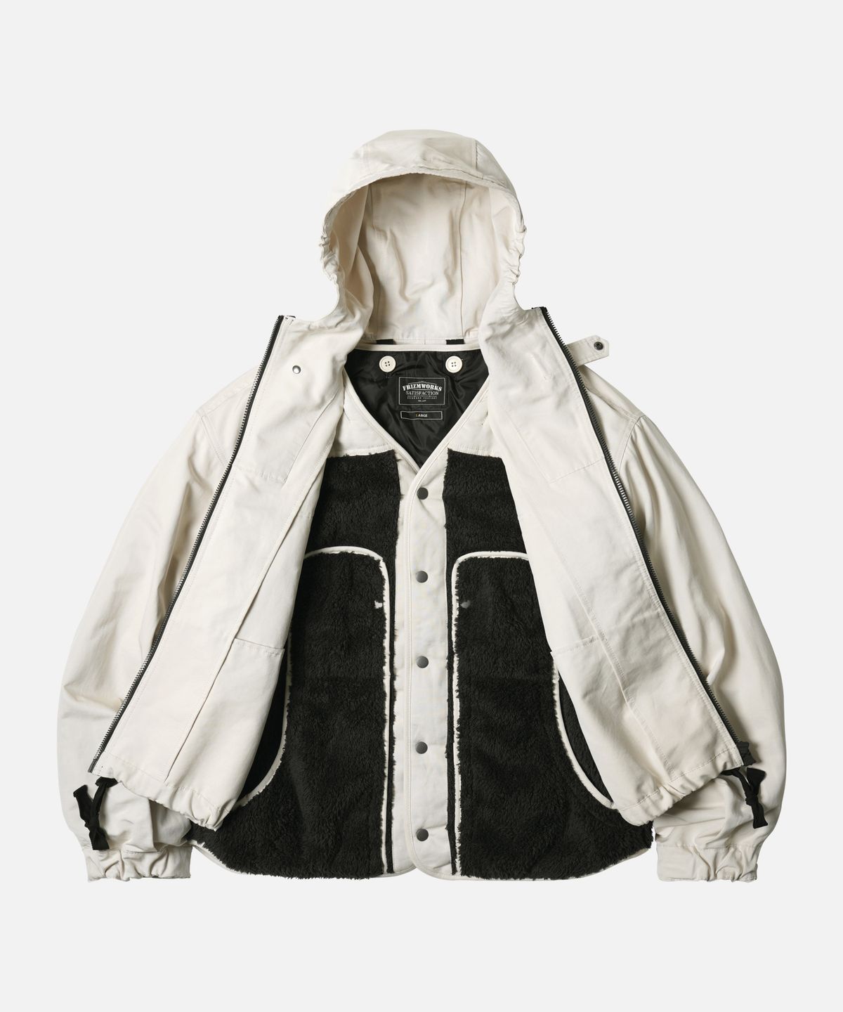 프리즘웍스(FRIZMWORKS) SMOCK HOODED PARKA 002 _ SNOW