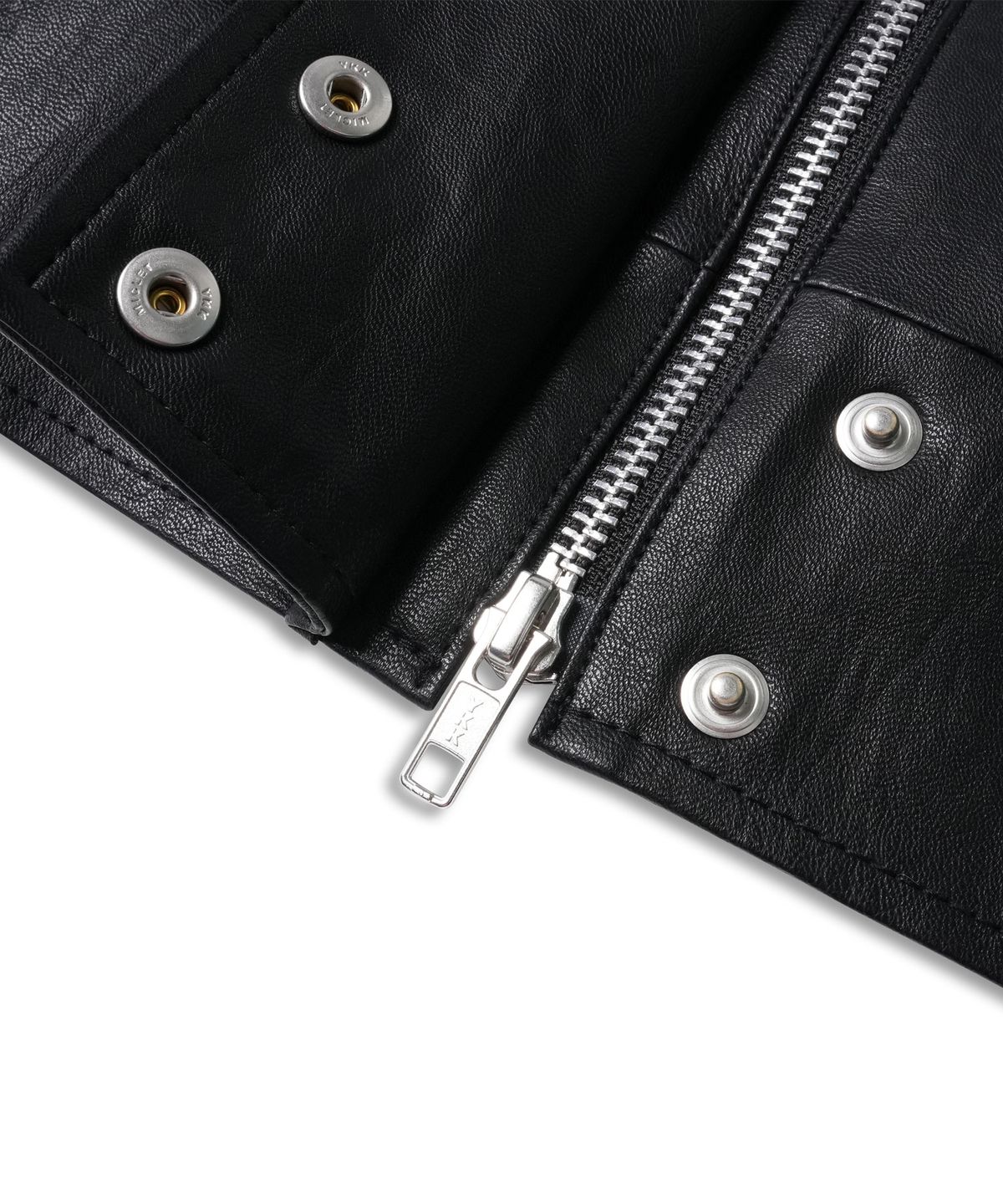 도프셉(DOFFSEPT) Vegan Leather Overfit Blouson Jacket in Black