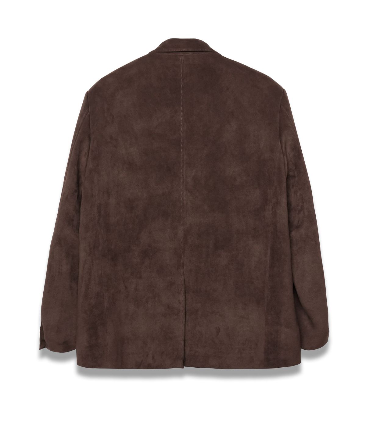 도프셉(DOFFSEPT) Vegan Leather Suede Single Blazer in Mocha