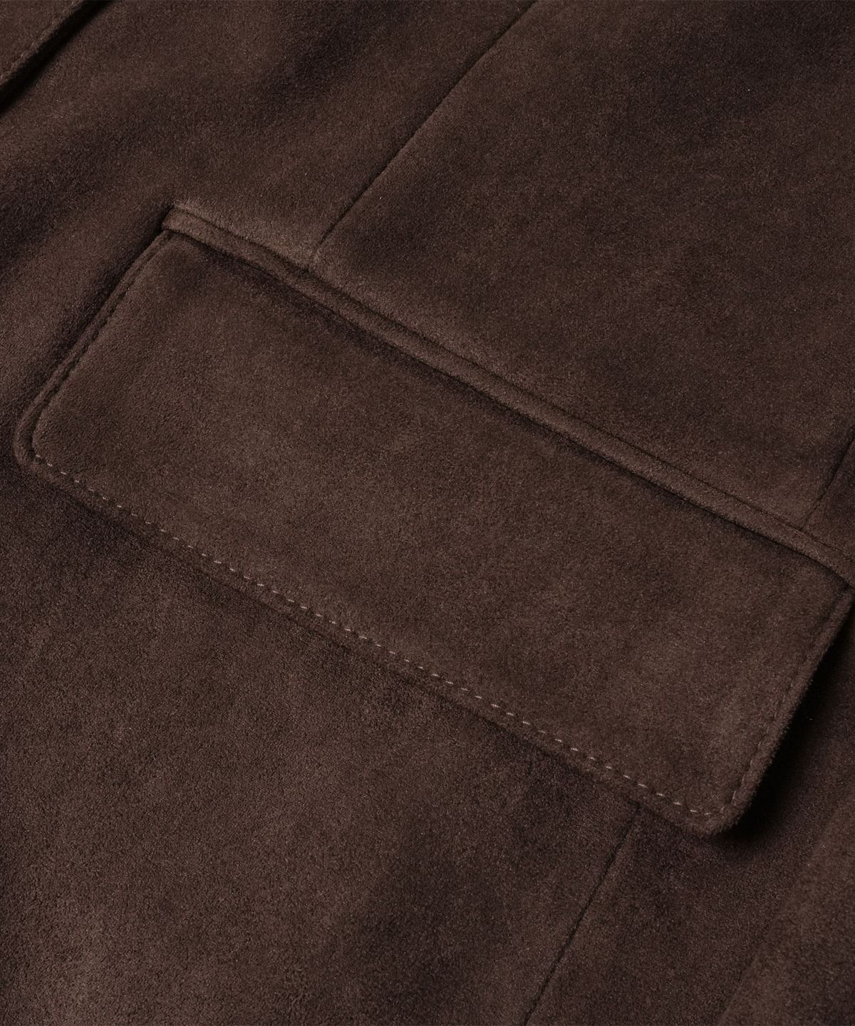 도프셉(DOFFSEPT) Vegan Leather Suede Single Blazer in Mocha