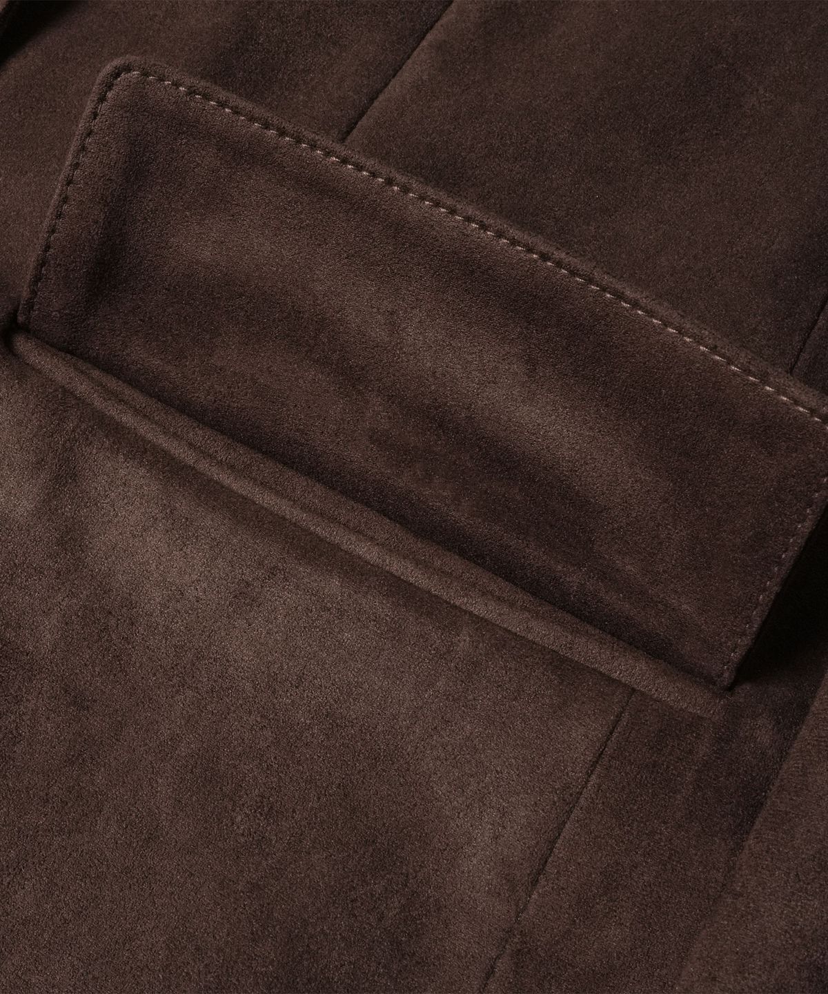 도프셉(DOFFSEPT) Vegan Leather Suede Single Blazer in Mocha