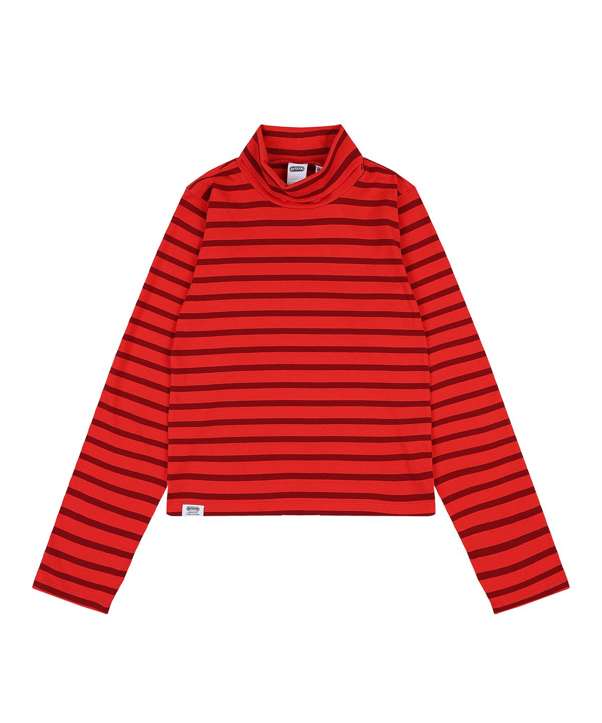 아웃도어 프로덕츠(OUTDOOR PRODUCTS) W SLIM FIT HIGH NECK T-SHIRT (RED)