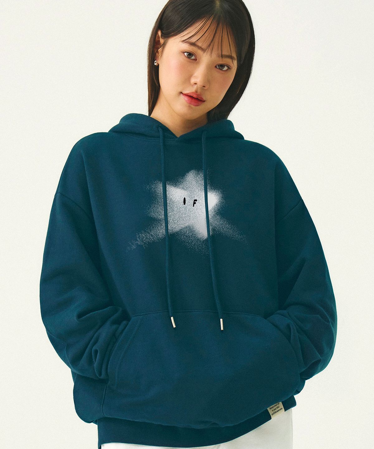 그레이버(GRAVER) [UNISEX]Blue star 후드티_블루그린