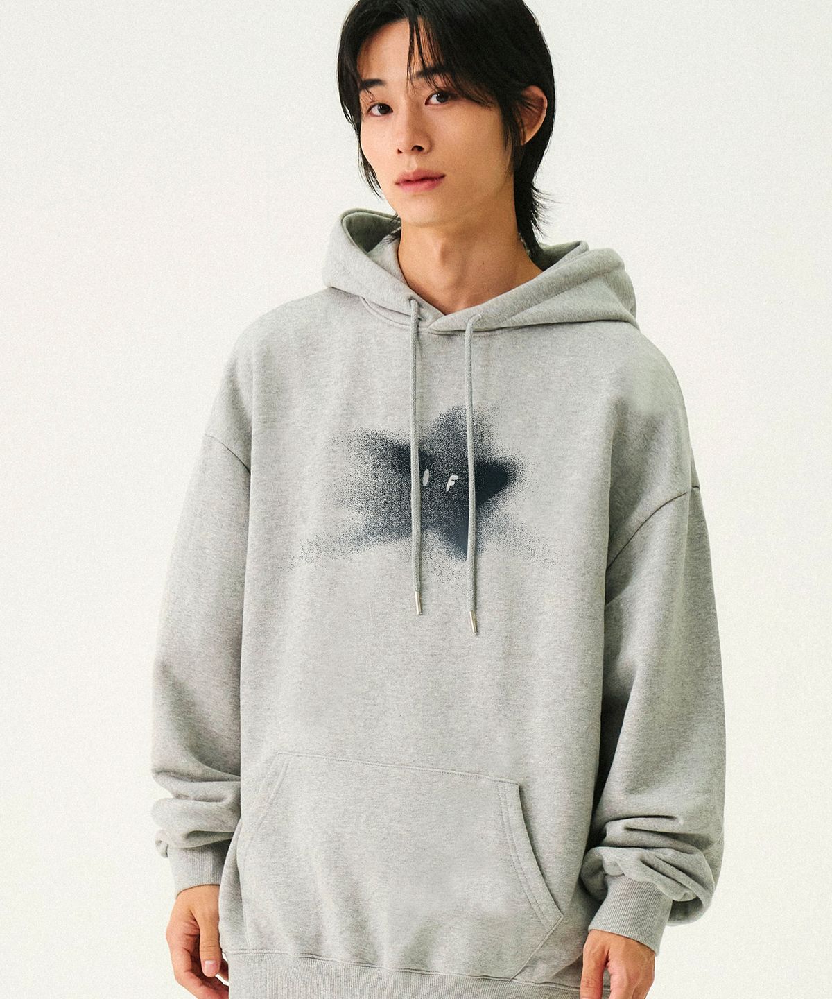 그레이버(GRAVER) [UNISEX]Blue star 후드티_그레이