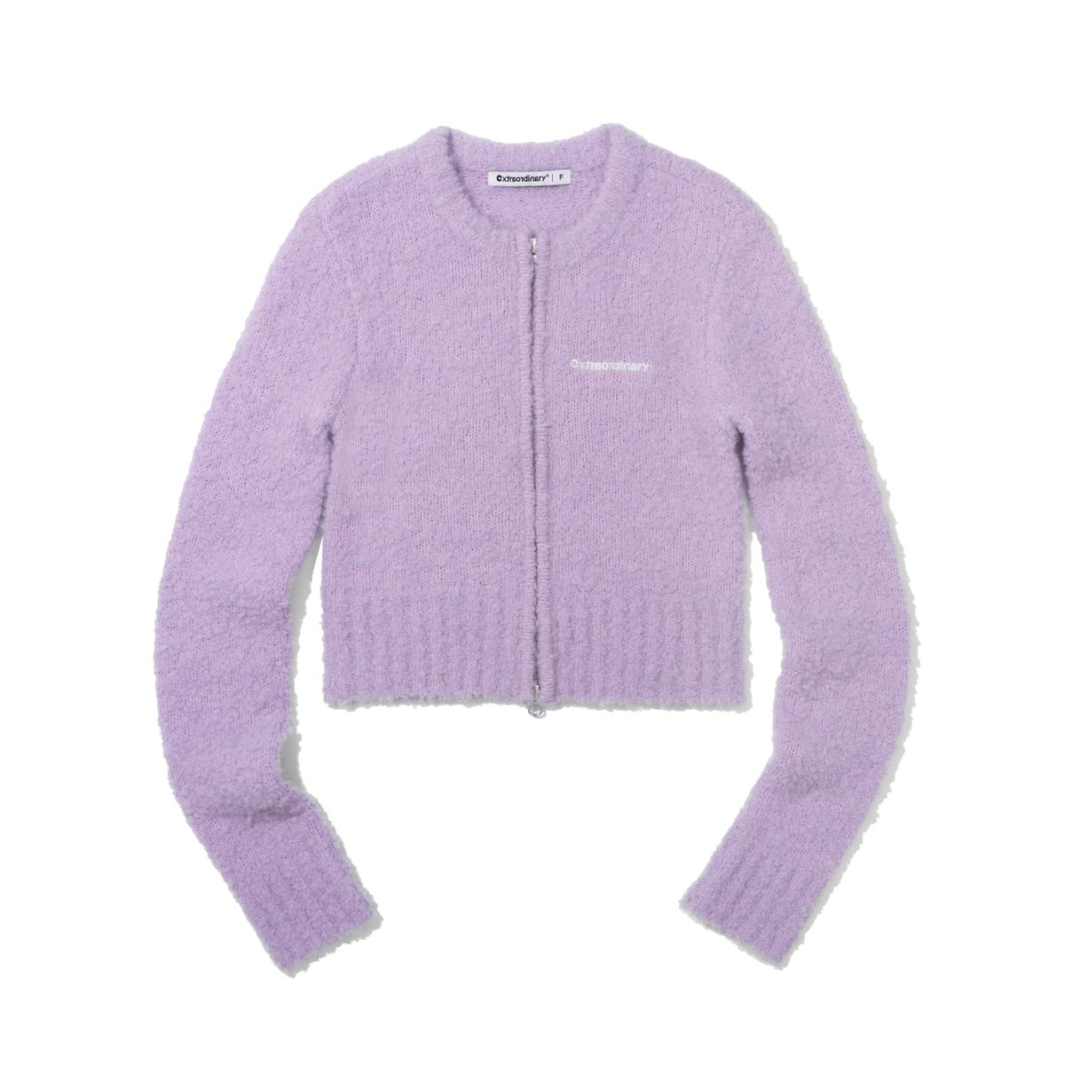 엑스트라오디너리(EXTRAORDINARY) BOUCLE CARDIGAN  PURPLE