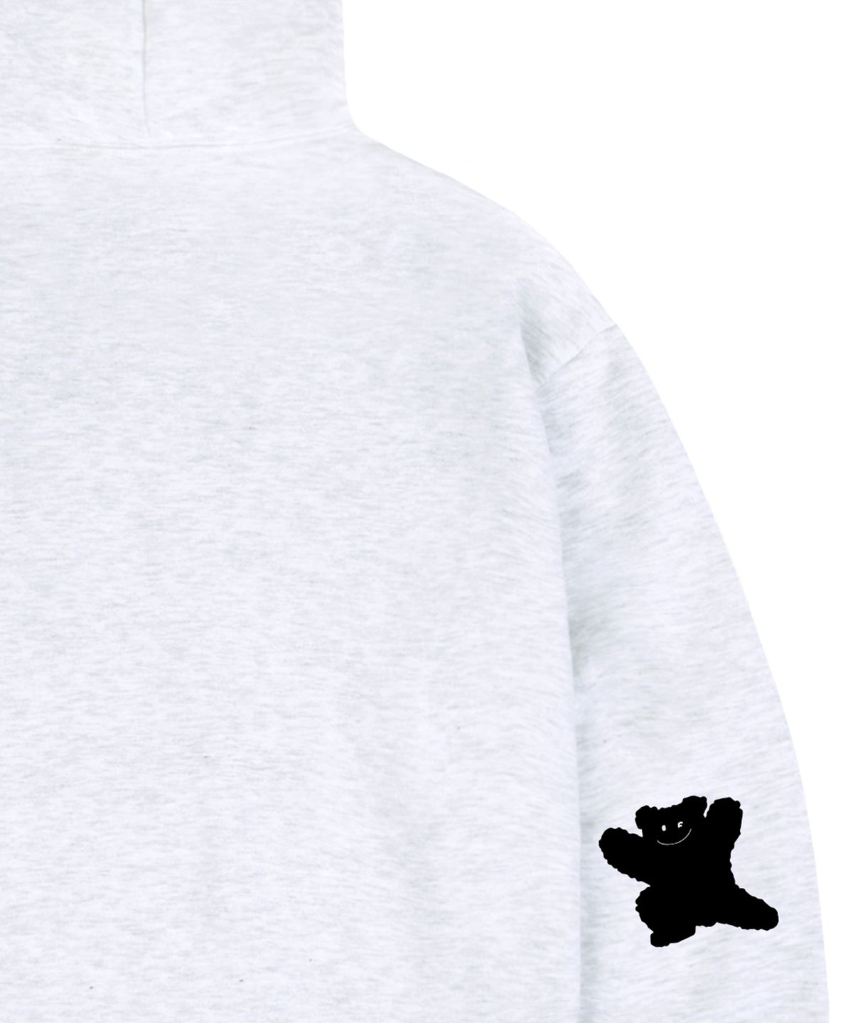 그레이버(GRAVER) [UNISEX]엘보우 I LOVE 베어 후드티_멜란지화이트