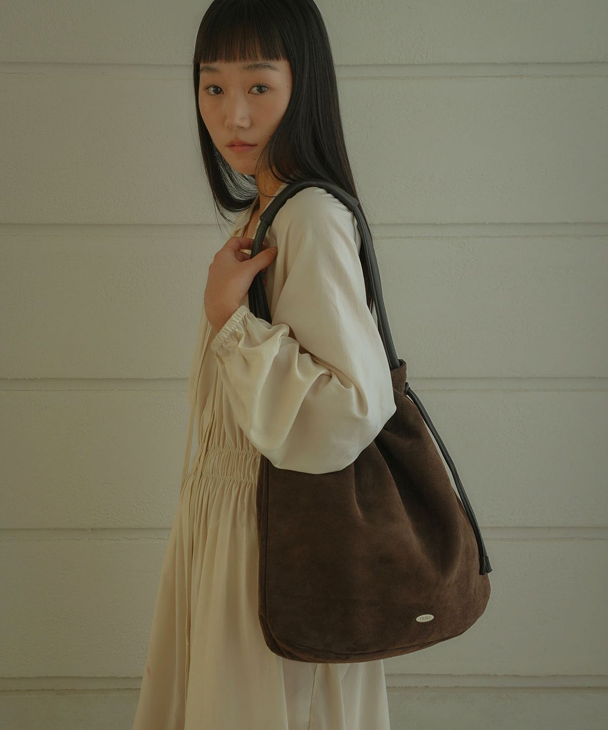 아우로(OURO) SUEDE DUMP SHOPPER [ BROWN ]