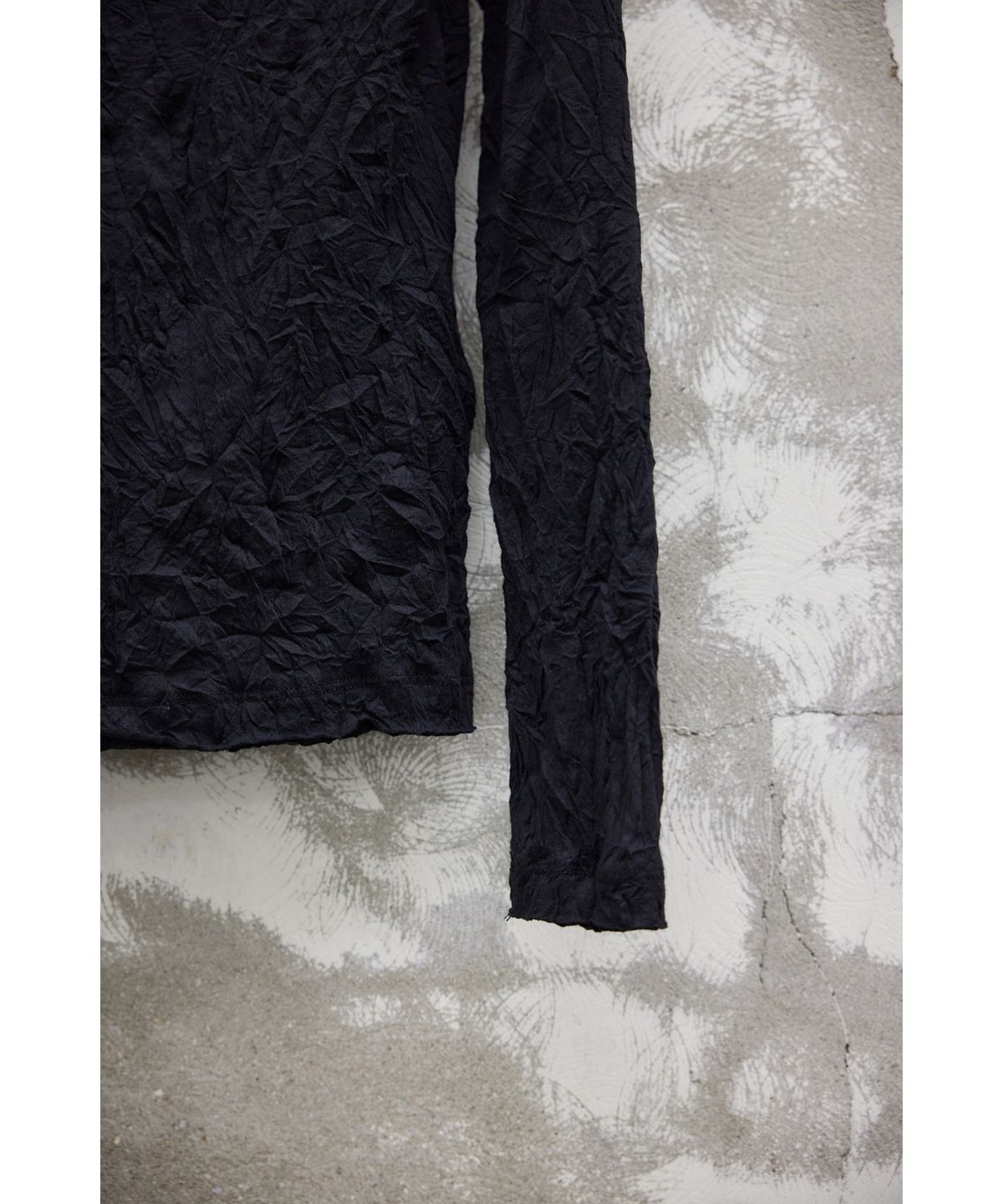 유스(YOUTH) Mock-neck Jersey Top - Black