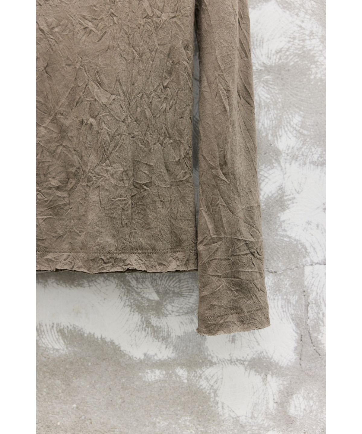 유스(YOUTH) Mock-neck Jersey Top - Brown