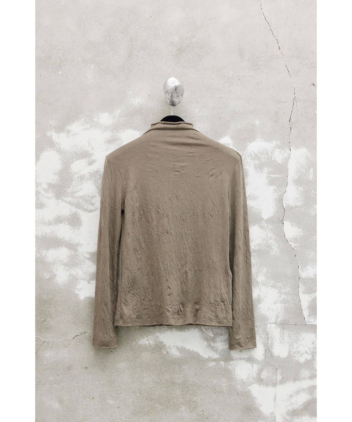 유스(YOUTH) Mock-neck Jersey Top - Brown
