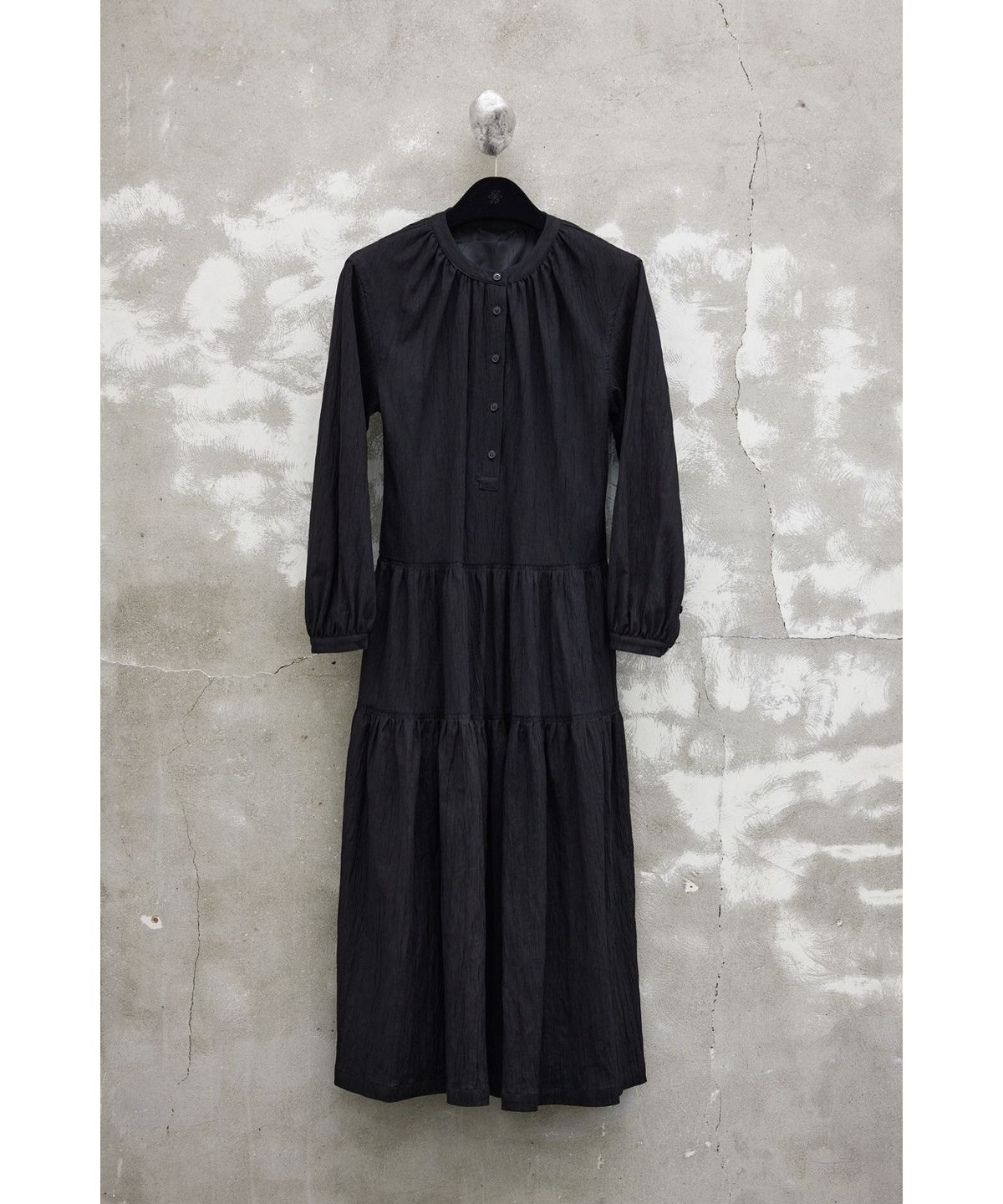 유스(YOUTH) Shirring Pullover Dress - Black