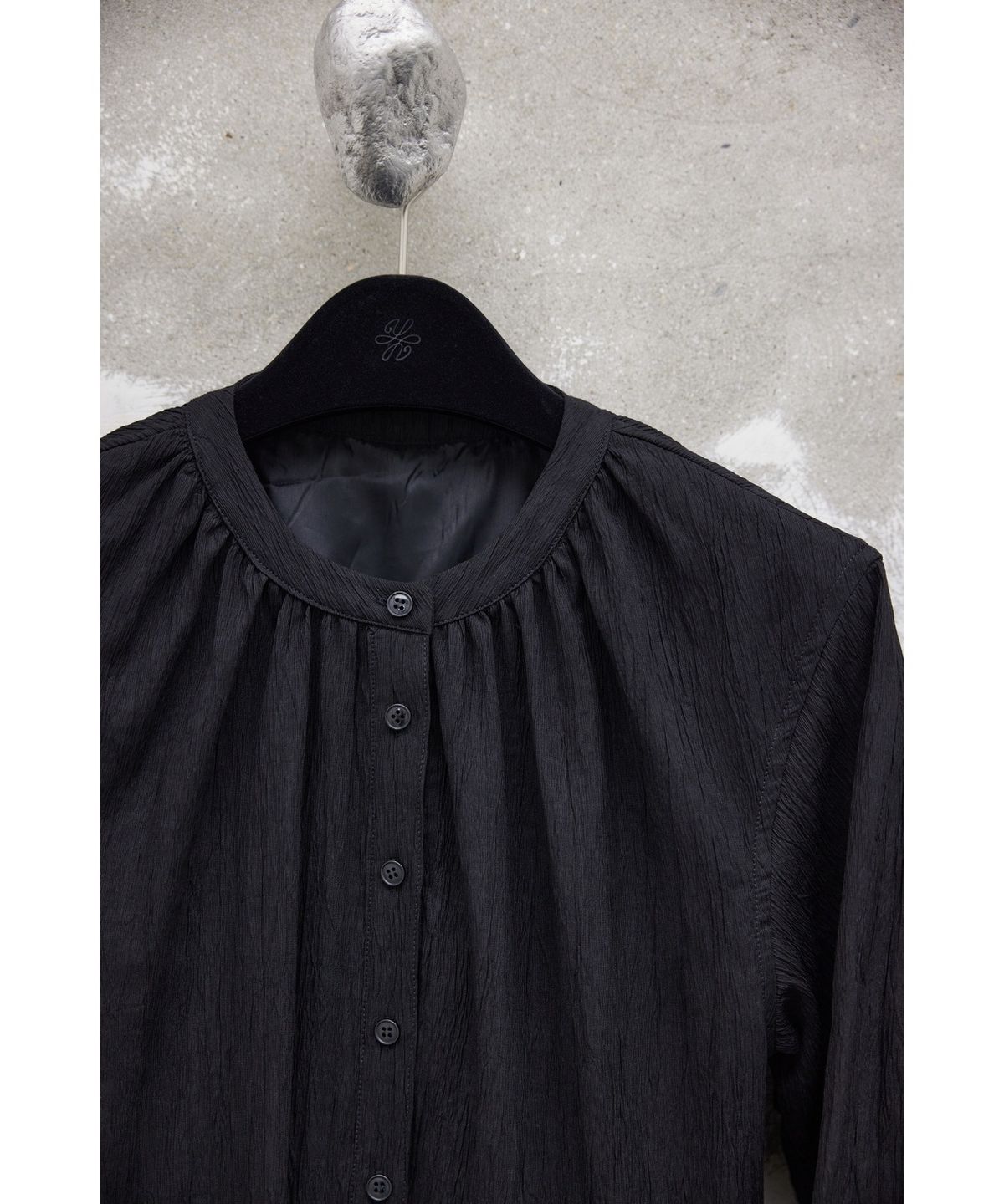 유스(YOUTH) Shirring Pullover Dress - Black