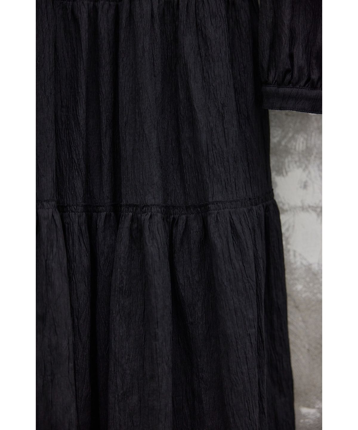 유스(YOUTH) Shirring Pullover Dress - Black