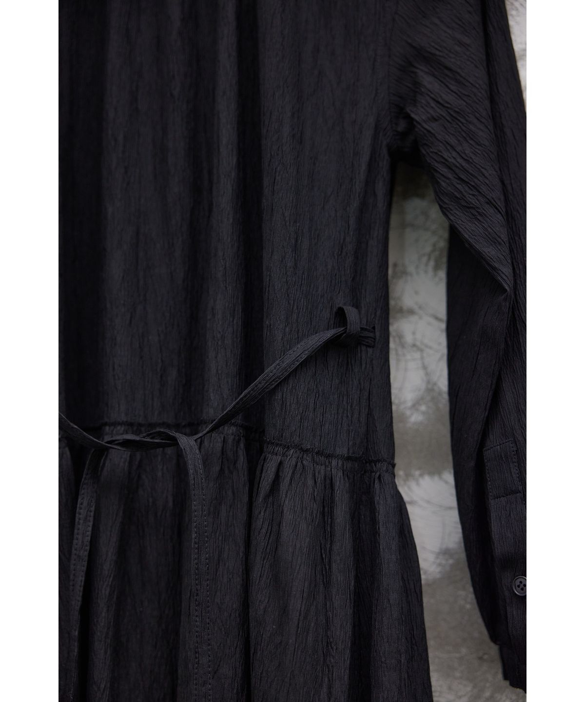 유스(YOUTH) Shirring Pullover Dress - Black