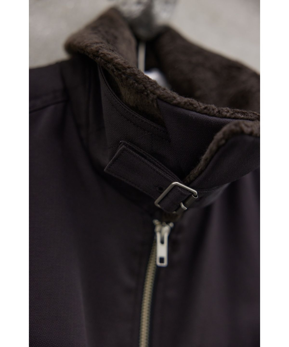 유스(YOUTH) Faux Shearing Collar Blouson - Purple Brown
