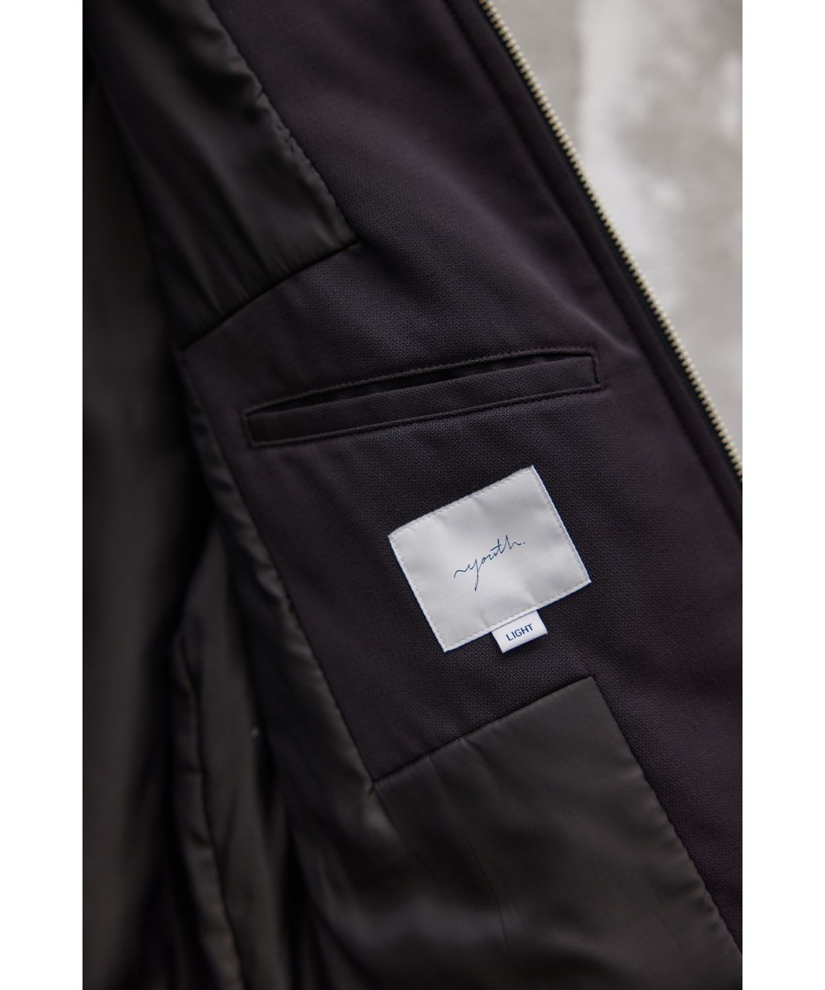 유스(YOUTH) Faux Shearing Collar Blouson - Purple Brown