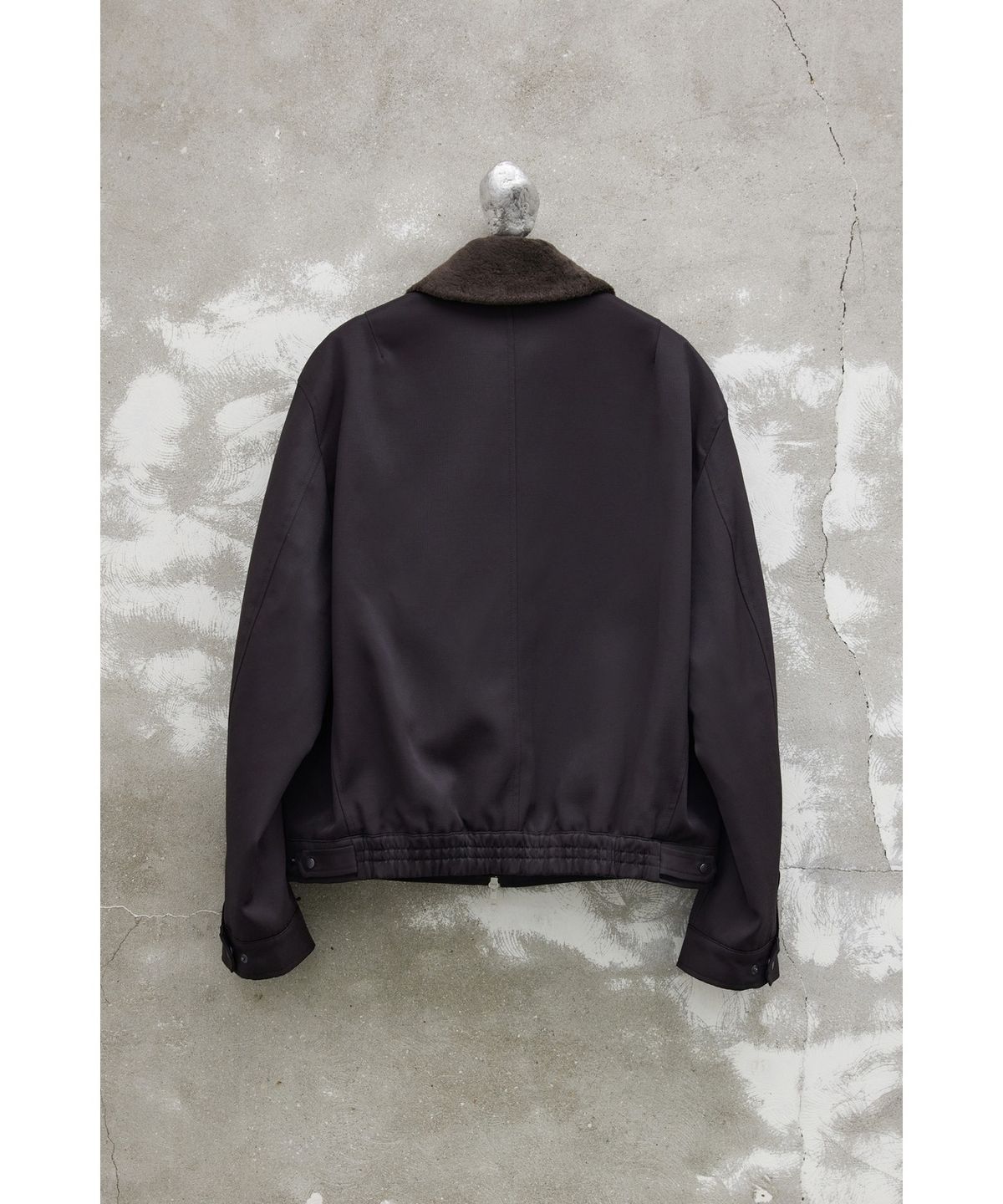 유스(YOUTH) Faux Shearing Collar Blouson - Purple Brown