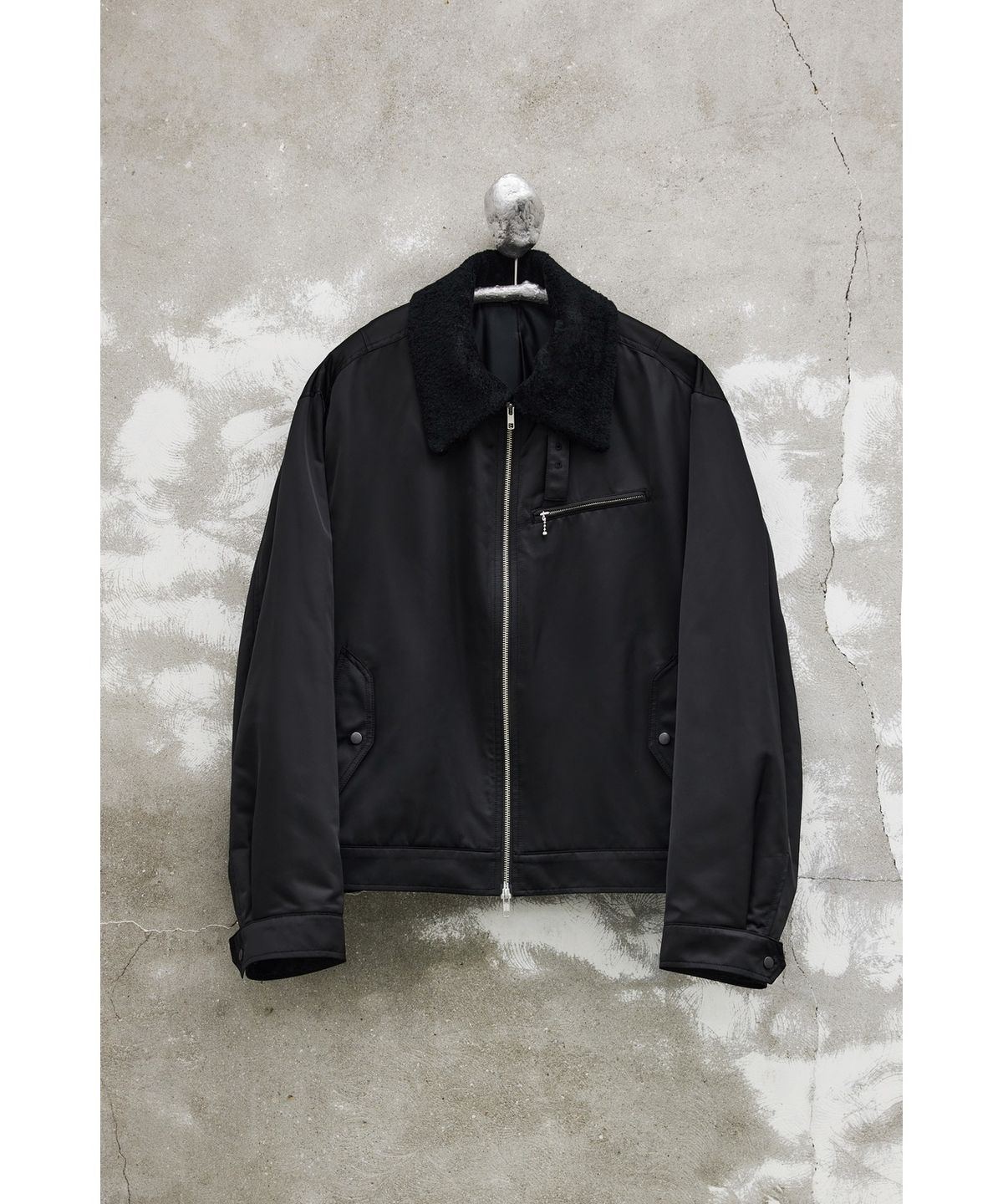 유스(YOUTH) Faux Shearing Collar Blouson - Black