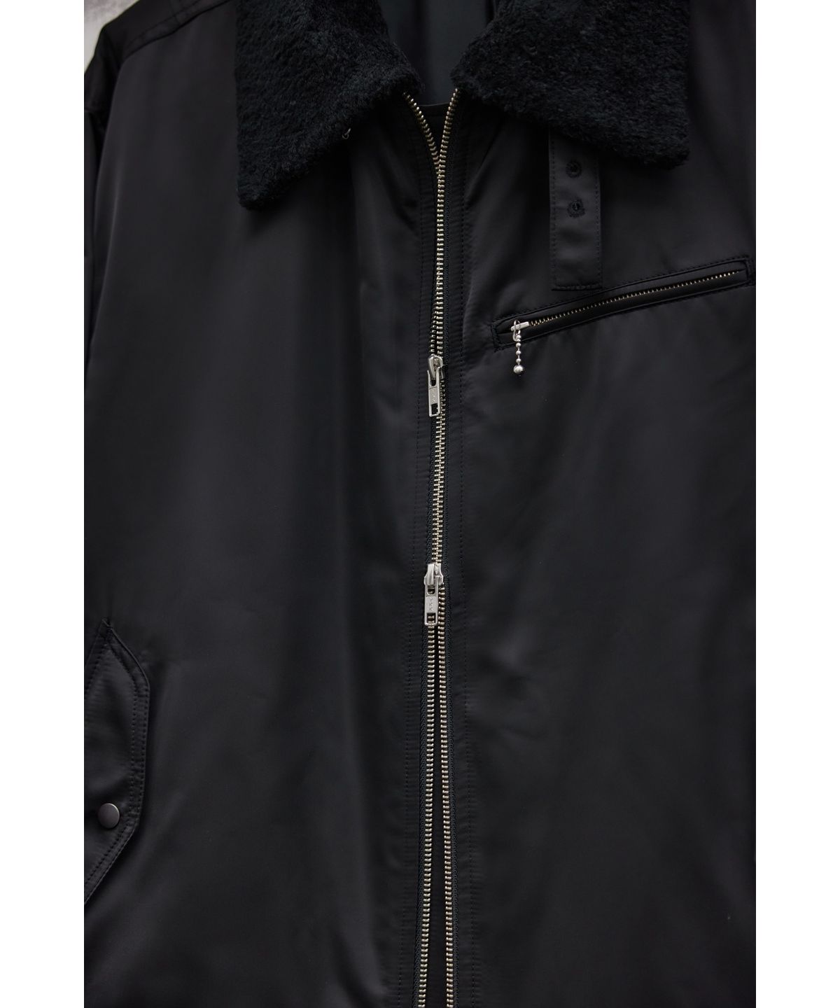 유스(YOUTH) Faux Shearing Collar Blouson - Black