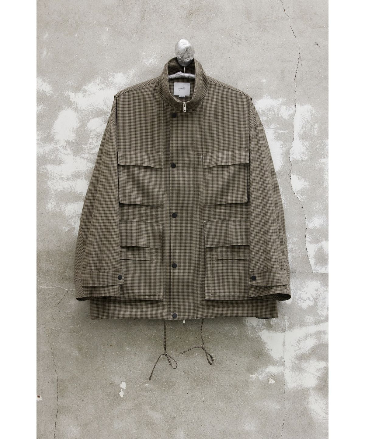 유스(YOUTH) Oversized Field Jacket - Brown check
