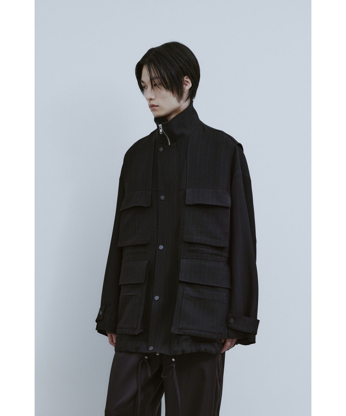 유스(YOUTH) Oversized Field Jacket - Black