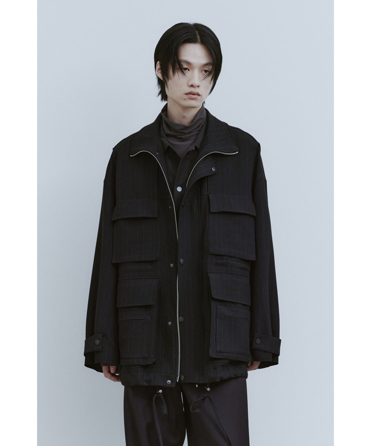 유스(YOUTH) Oversized Field Jacket - Black