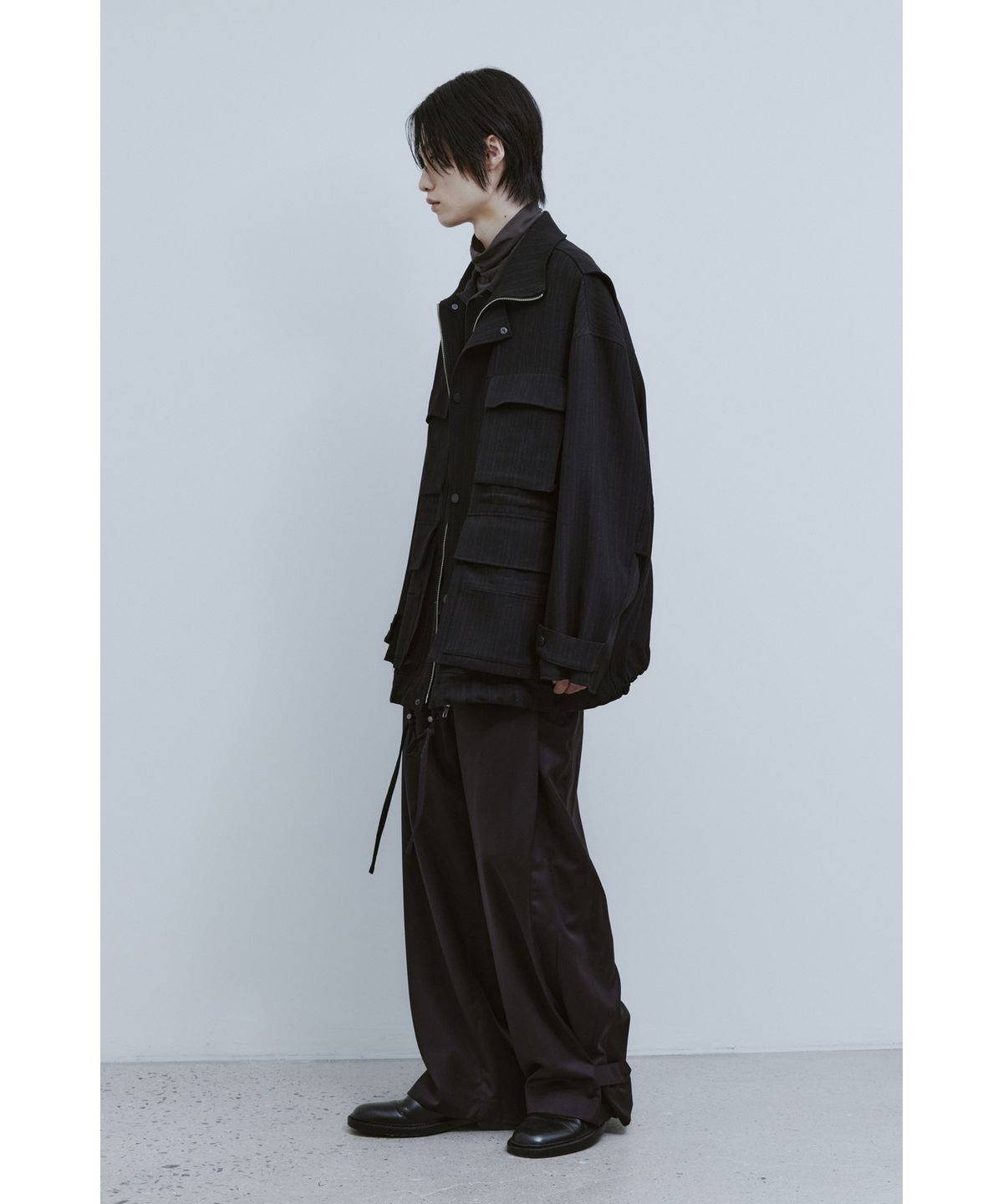유스(YOUTH) Oversized Field Jacket - Black