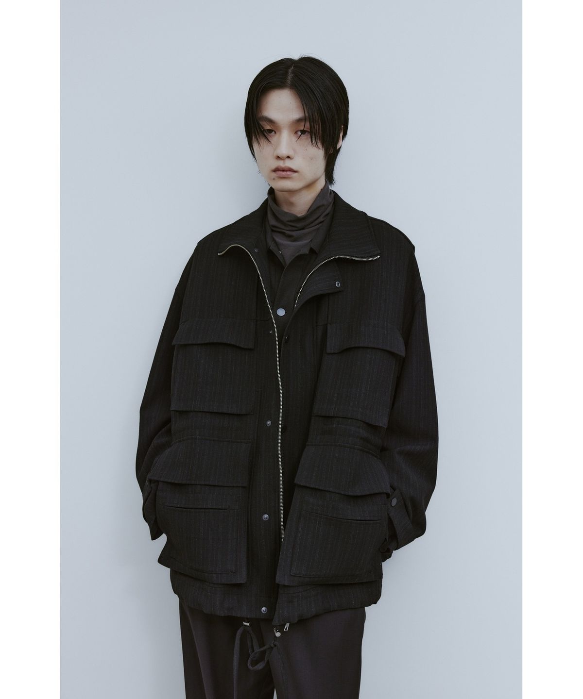 유스(YOUTH) Oversized Field Jacket - Black