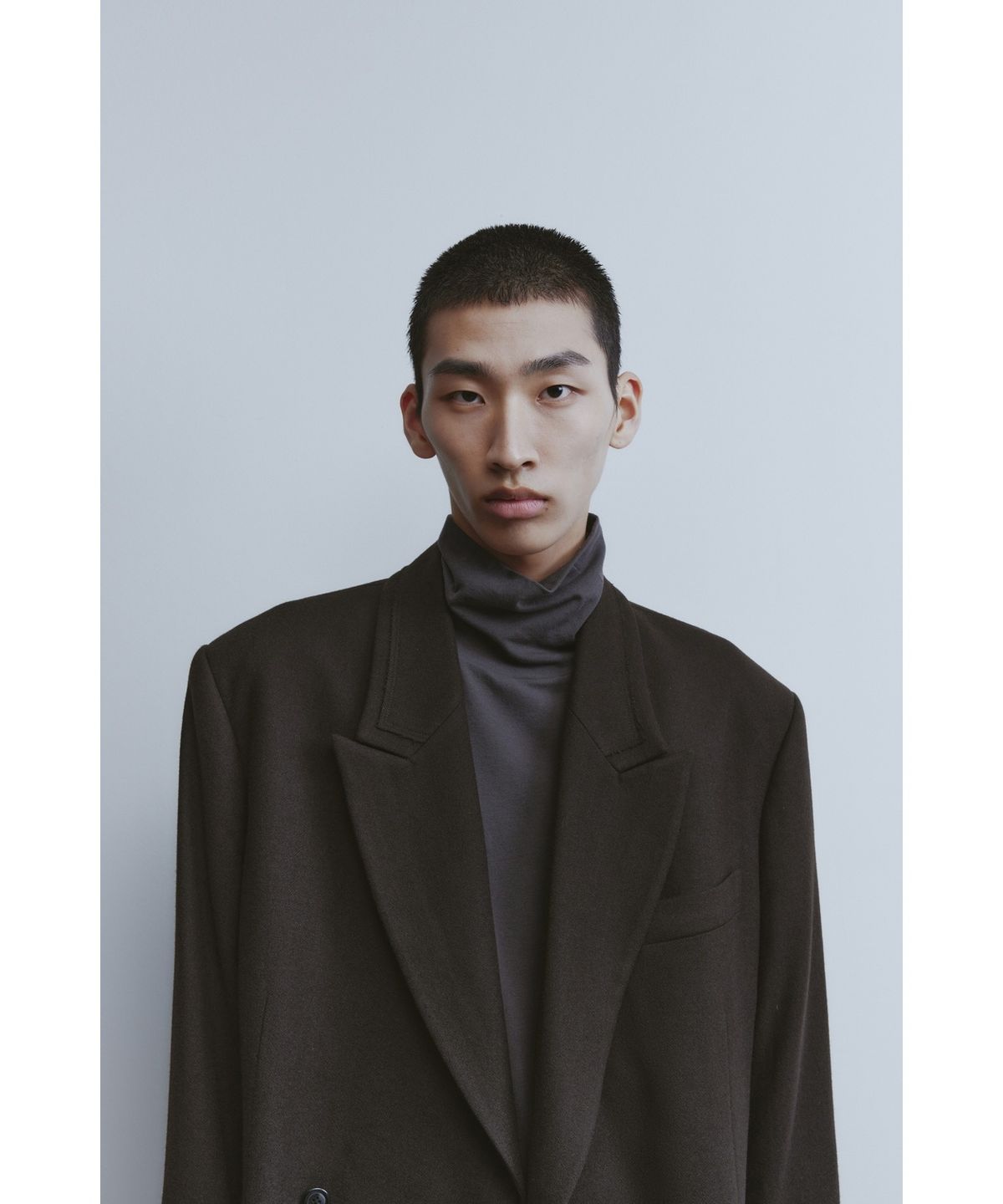 유스(YOUTH) Oversized Double Breasted Jacket - Dark Brown