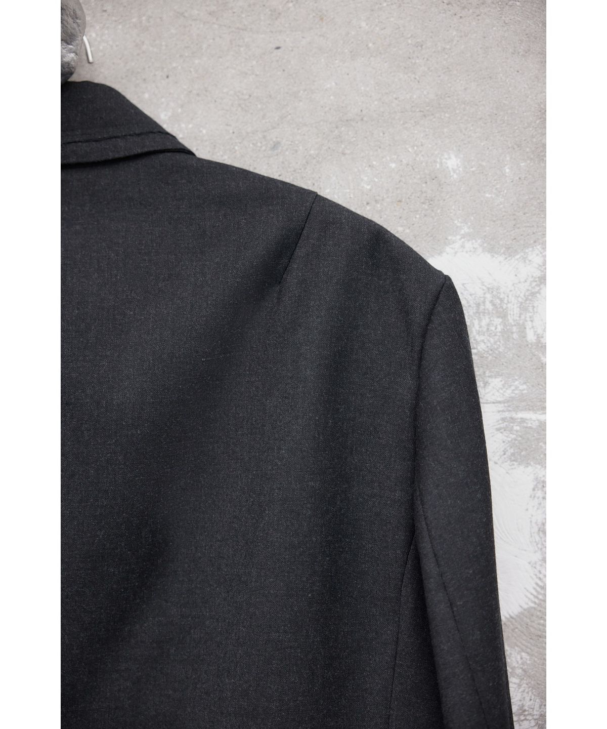 유스(YOUTH) Oversized Double Breasted Jacket - Charcoal Grey