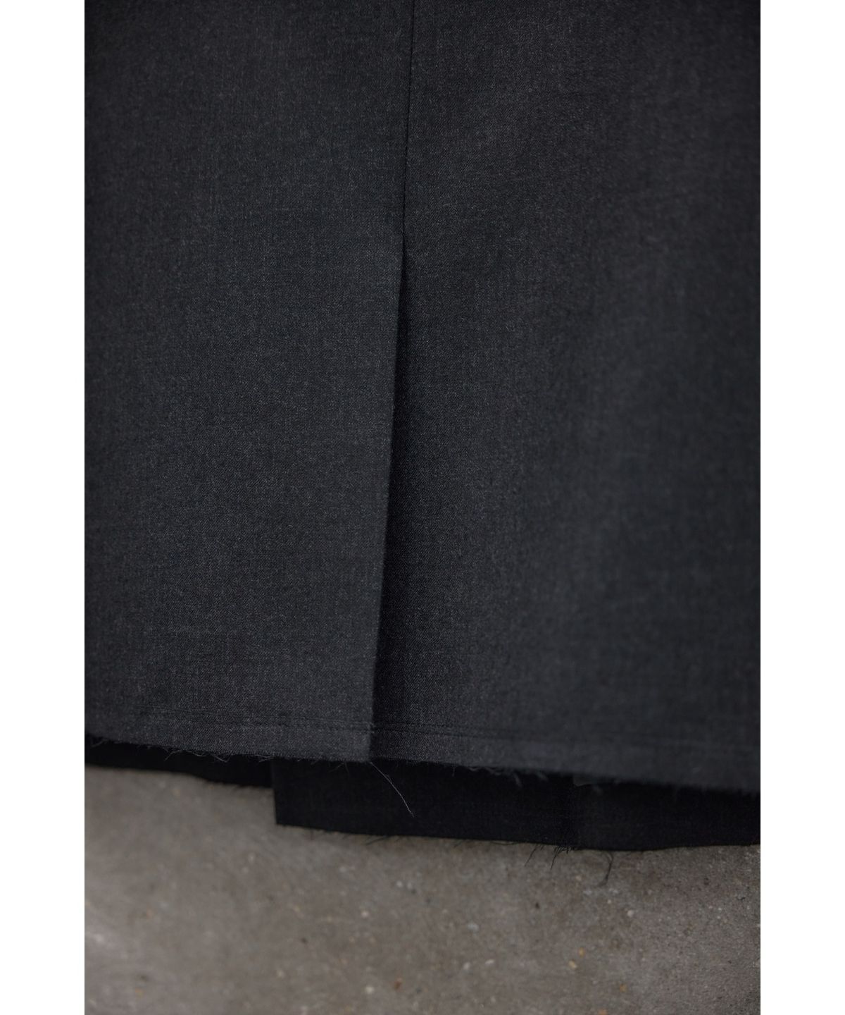 유스(YOUTH) Oversized Double Breasted Jacket - Charcoal Grey
