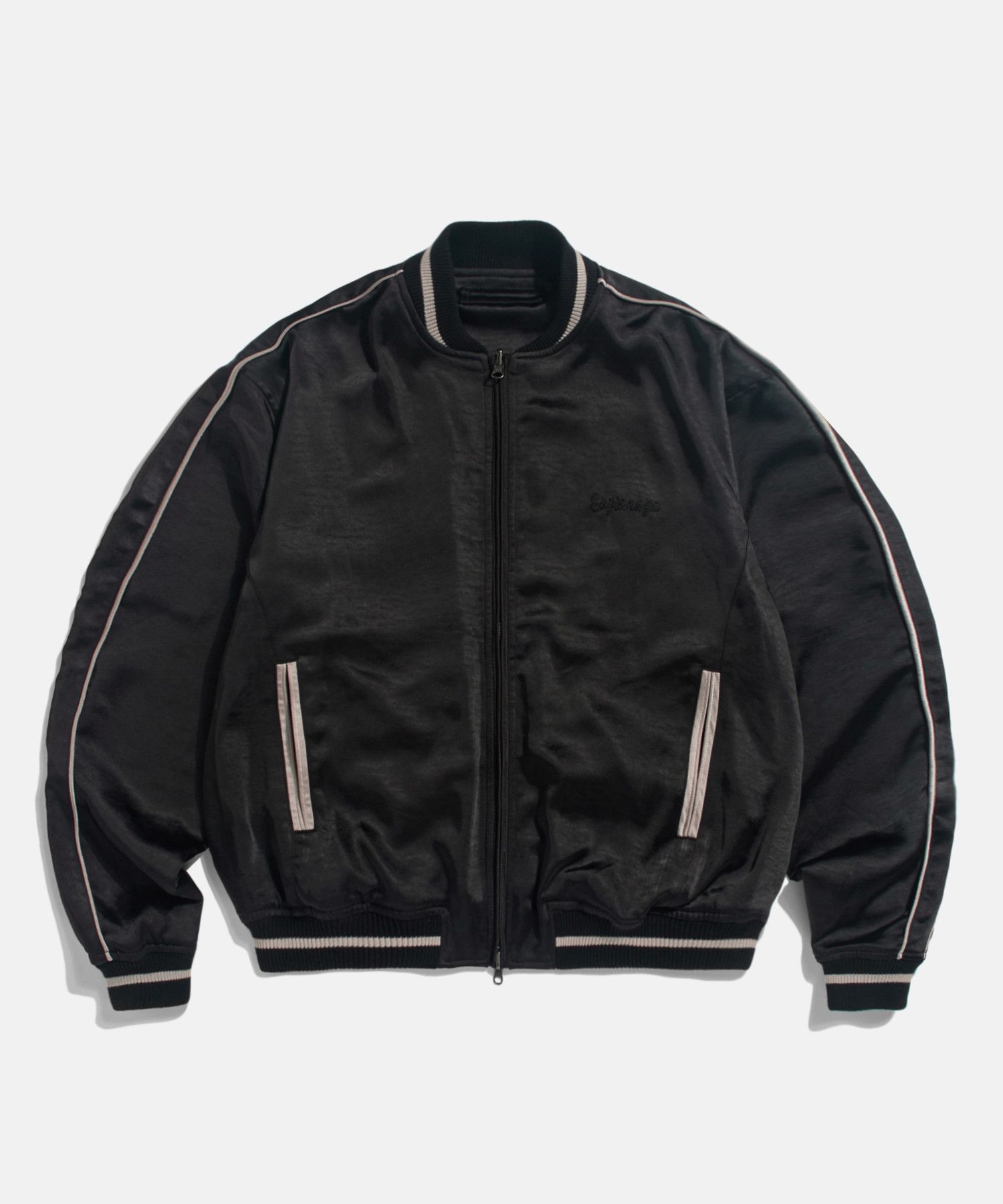 MUSINSA公式 | ESPIONAGE Reversible Souvenir Jacket Black