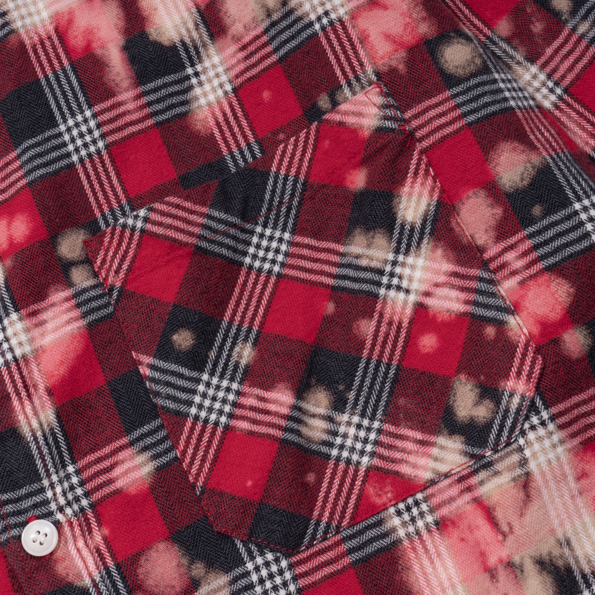 【EXTRAORDINARY】BLEACHED SHIRT RED MUSINSA | EXTRAORDINARY BLEACHED SHIRT RED