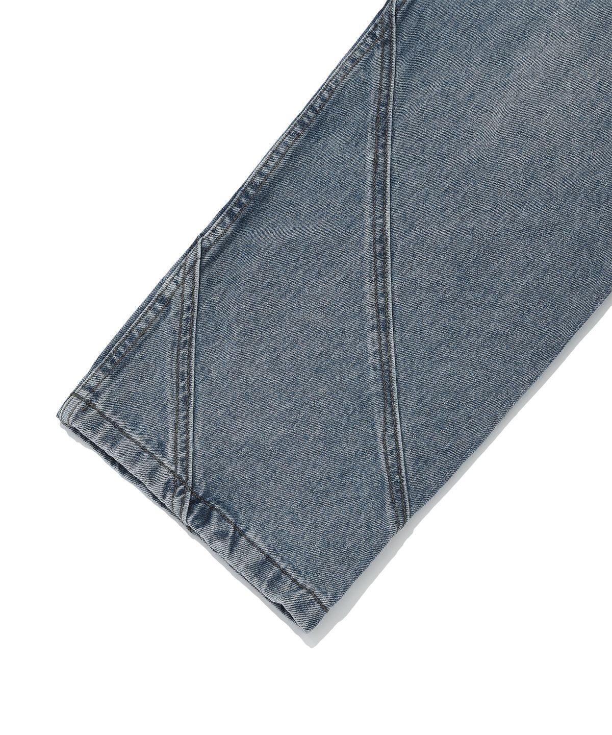 디스펑트(DYSFUNCT) TWIST INCISION WASHING DENIM PANTS(MEDIUM BLUE)