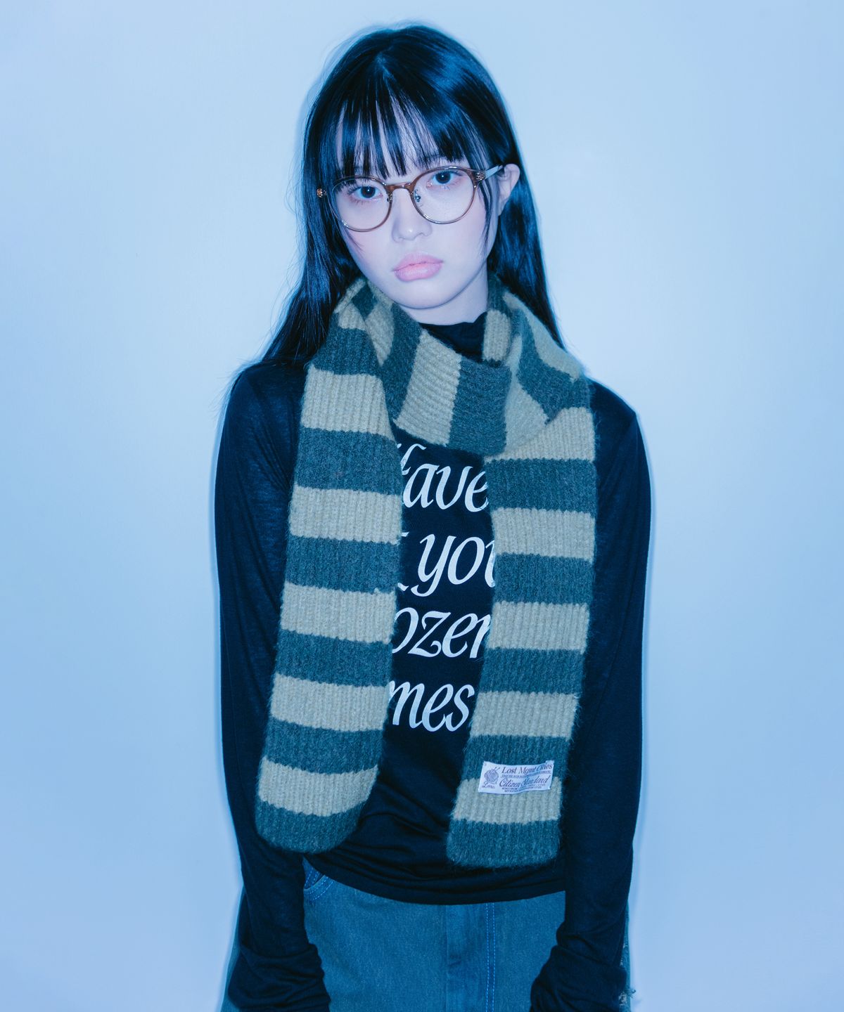엘엠씨(LMC) WM SHEER HIGH NECK LONG SLEEVE black