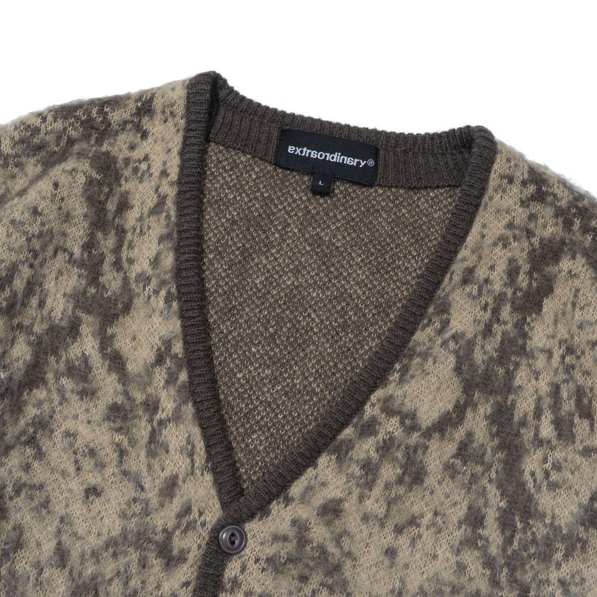 엑스트라오디너리(EXTRAORDINARY) PYTHON CARDIGAN  BROWN
