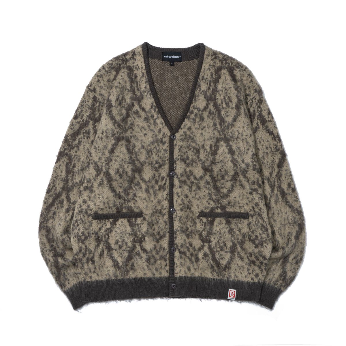 엑스트라오디너리(EXTRAORDINARY) PYTHON CARDIGAN  BROWN