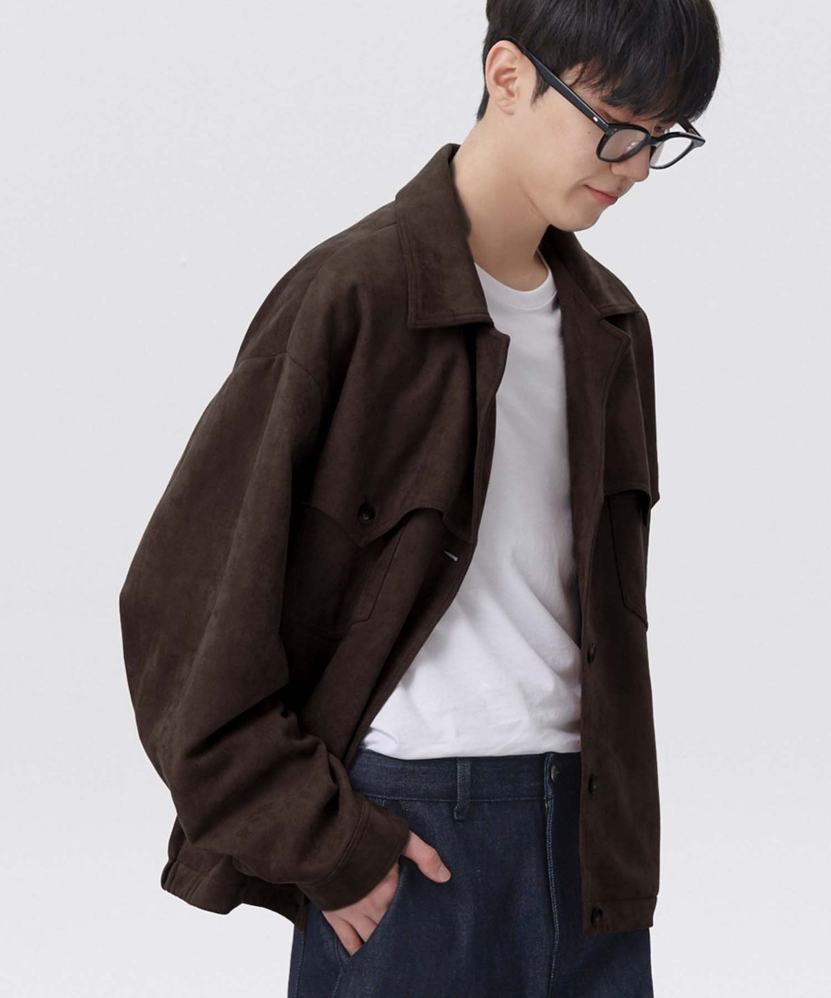 플랙(PLAC) 웨스턴 스웨이드 자켓 브라운