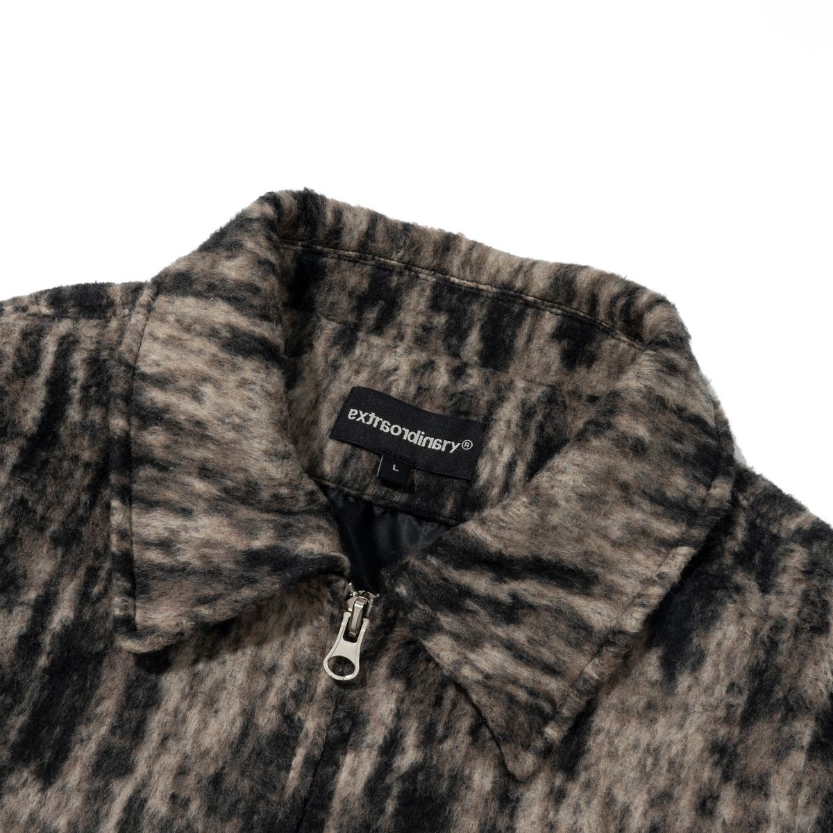 엑스트라오디너리(EXTRAORDINARY) PATTERN BRUSHED JACKET  BROWN