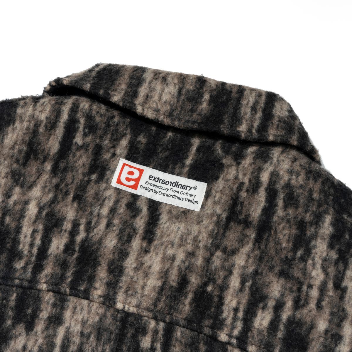 엑스트라오디너리(EXTRAORDINARY) PATTERN BRUSHED JACKET  BROWN