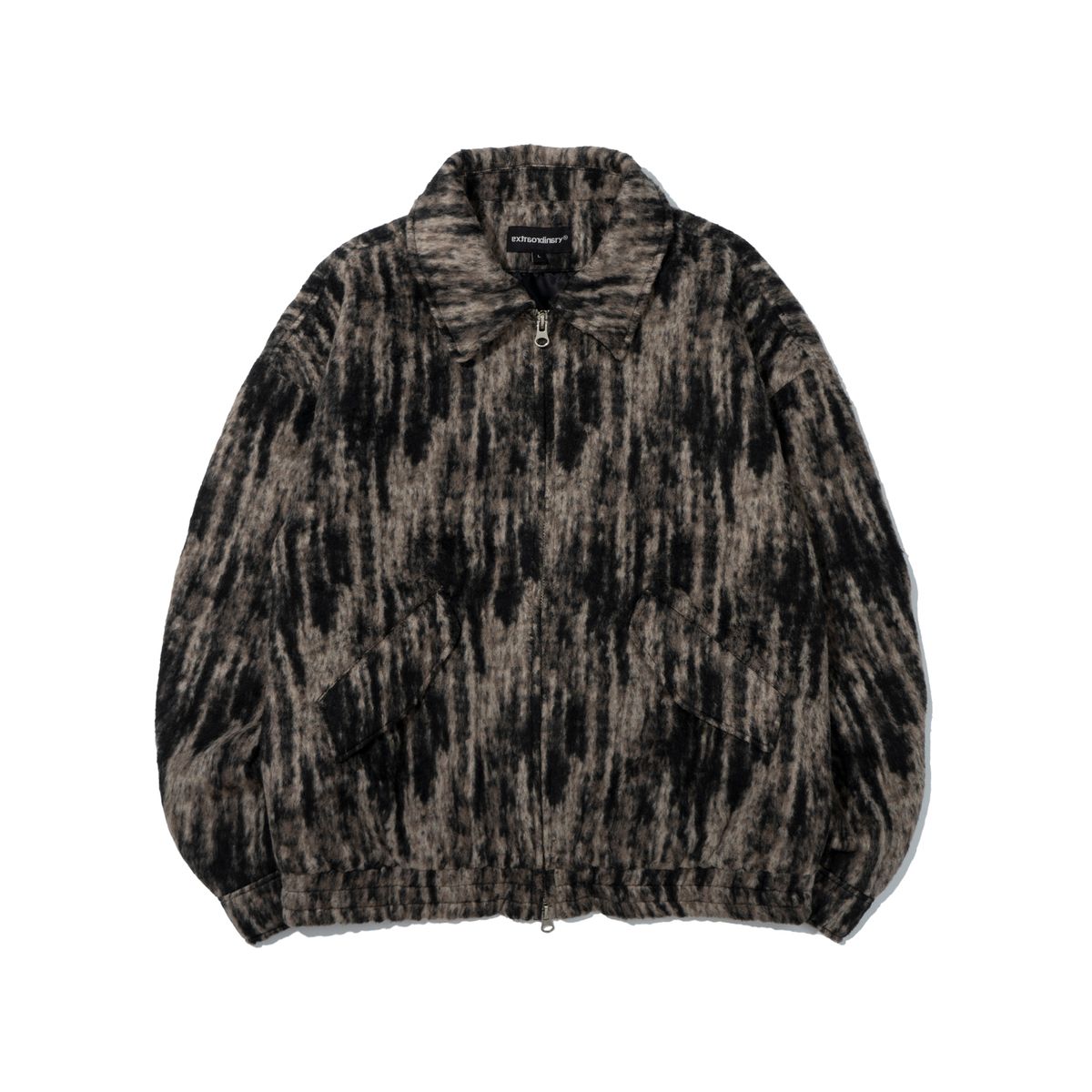 엑스트라오디너리(EXTRAORDINARY) PATTERN BRUSHED JACKET  BROWN